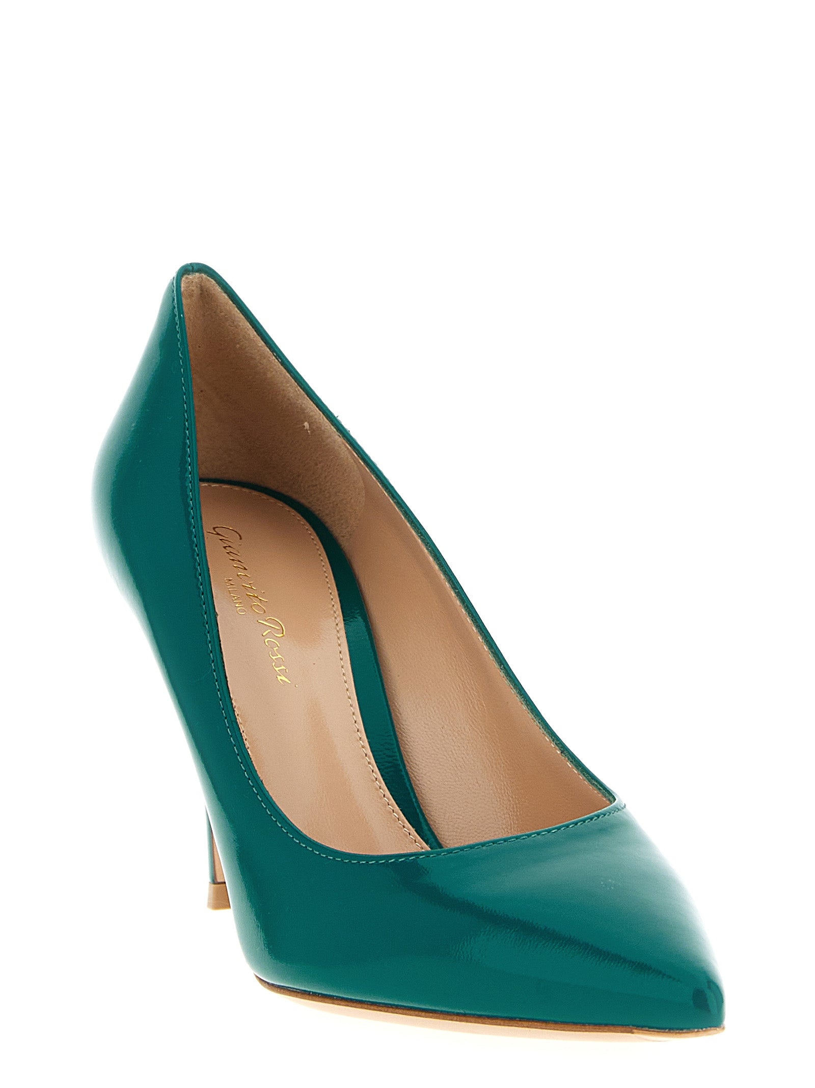 Step into a realm of elegance with Gianvito Rossi's Bicolor Lamb Leather High Heel Pumps, where exquisite craftsmanship meets bold sophistication for timeless allure.