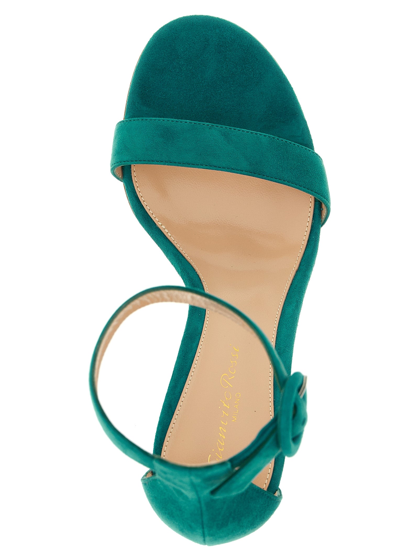 Elevate your elegance with Gianvito Rossi's Bicolor Suede Leather Stiletto Heel Sandals, a masterpiece of Italian craftsmanship that embodies luxury and sophistication.