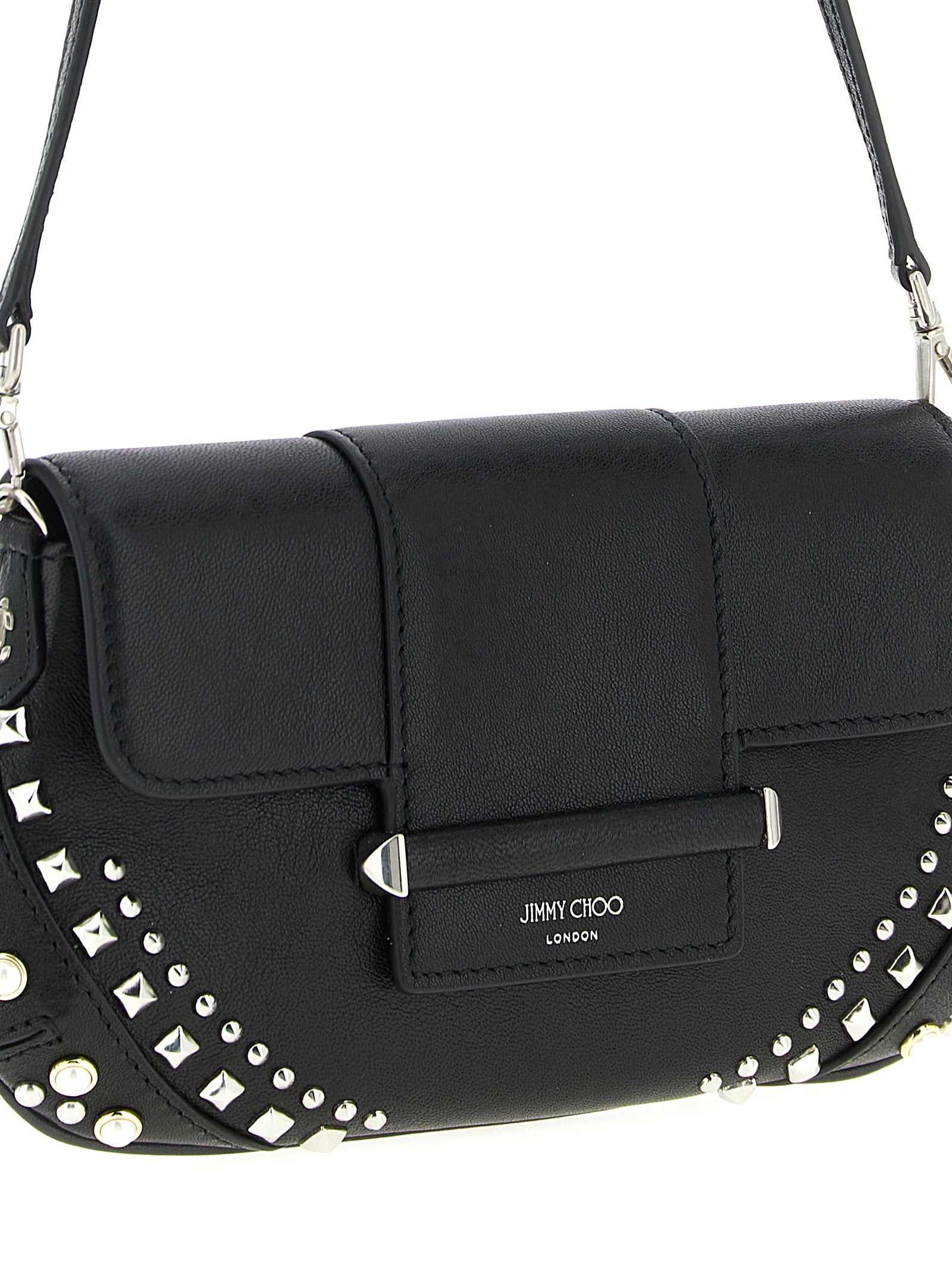 Elevate your accessory game with the Jimmy Choo Black Lamb Leather Cardholder, a masterpiece of artisanal luxury, crafted for those who appreciate refined elegance.