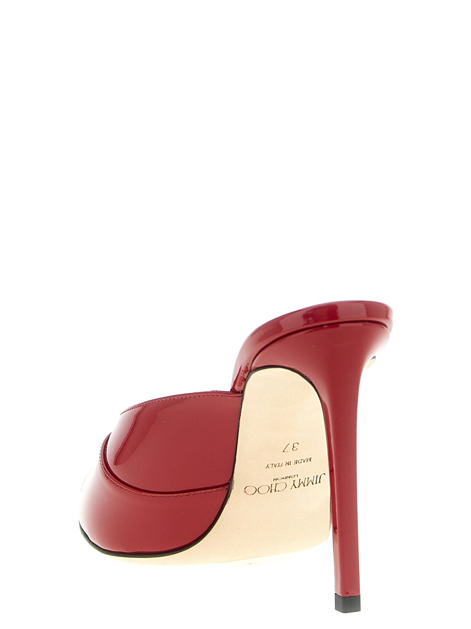Step into the realm of luxury with Jimmy Choo's Multicolor Leather Stiletto Heel Sandals, where exquisite craftsmanship and glossy patent leather redefine elegance for the discerning fashionista.