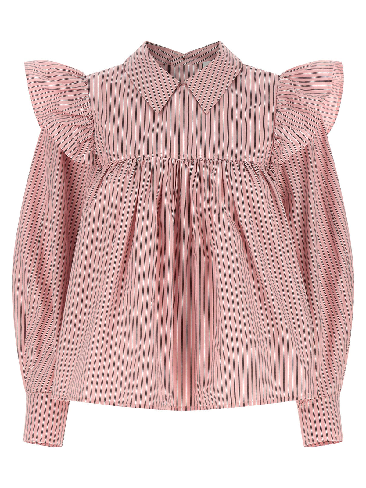 Ganni Multicolor Organic Cotton Blouse - Timeless Luxury Elegance
