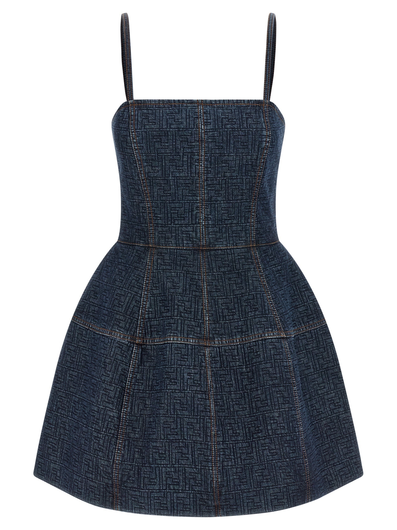 Discover the Fendi Blue Cotton Short Dress, a masterpiece of artisanal couture elegance, featuring exquisite quilted design and a flattering silhouette for timeless allure.