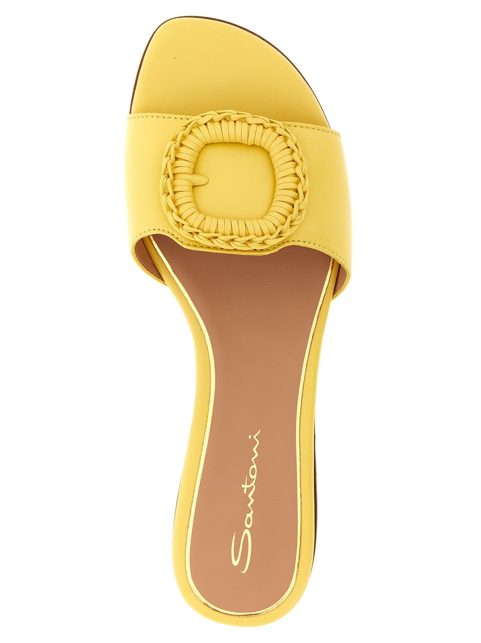 Santoni Bicolor Lamb Leather Slides
