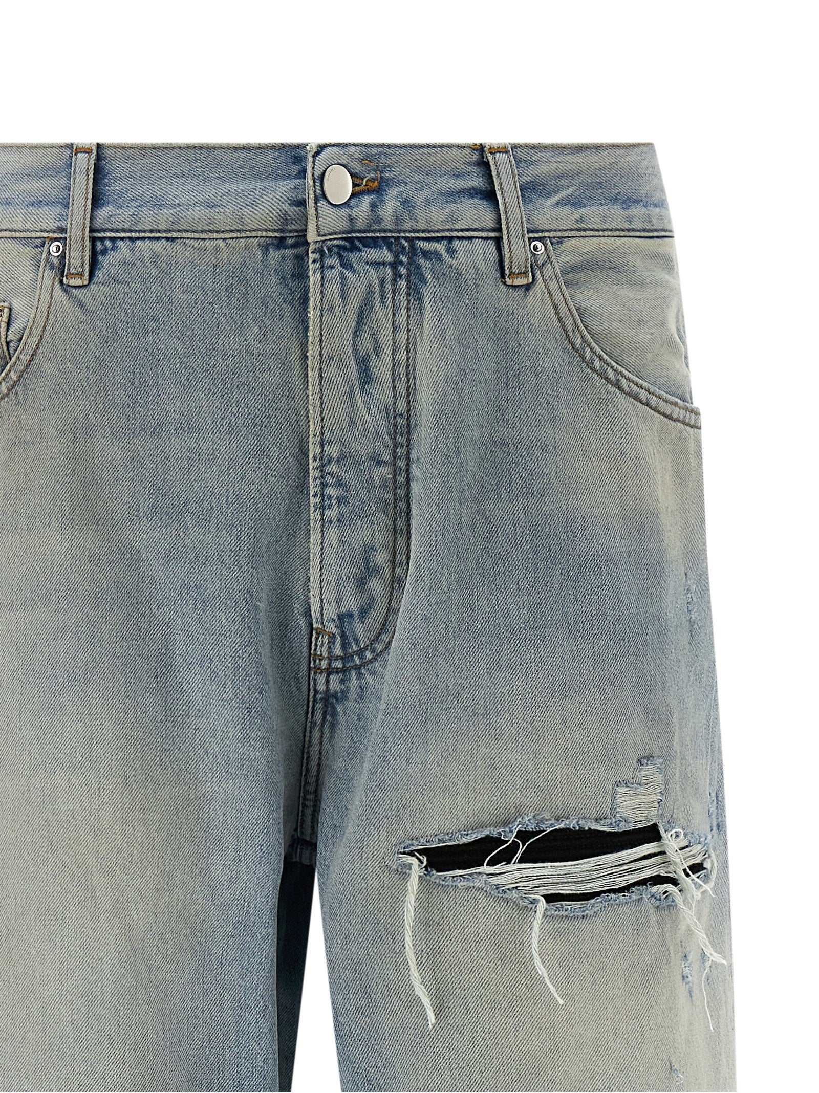 Amiri Blue Cotton Flared Jeans