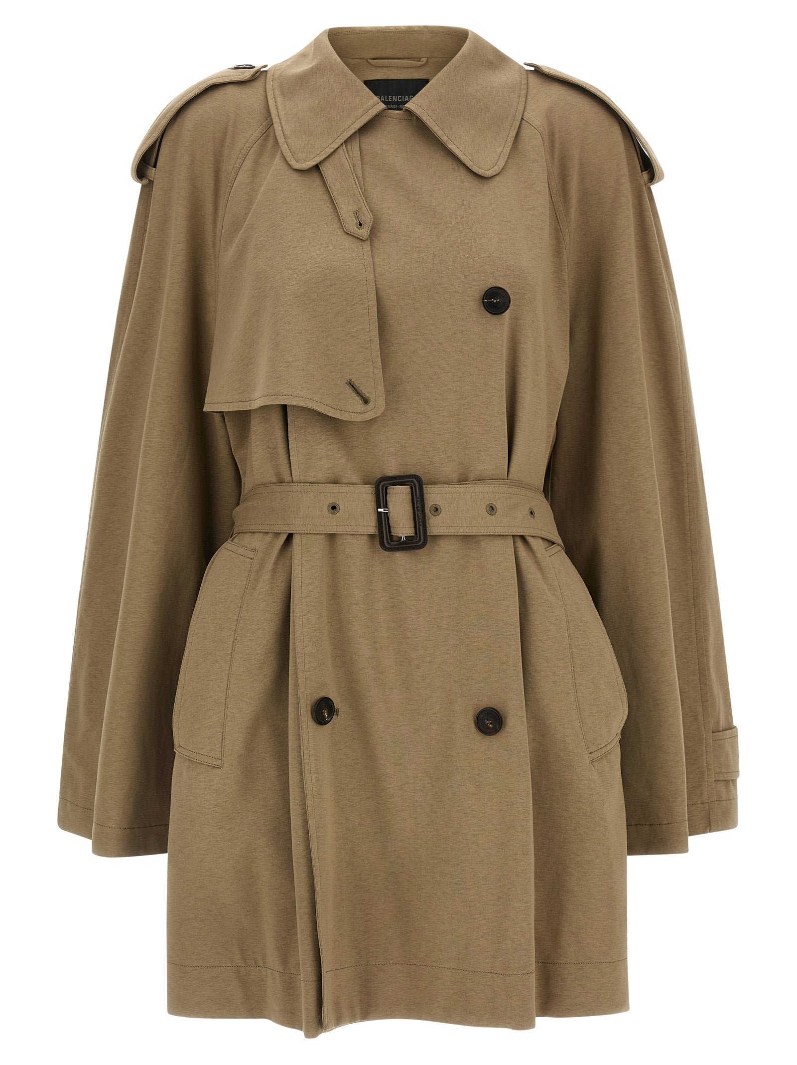 Balenciaga Beige Cotton Coat | Artisanal Luxury Fashion Statement