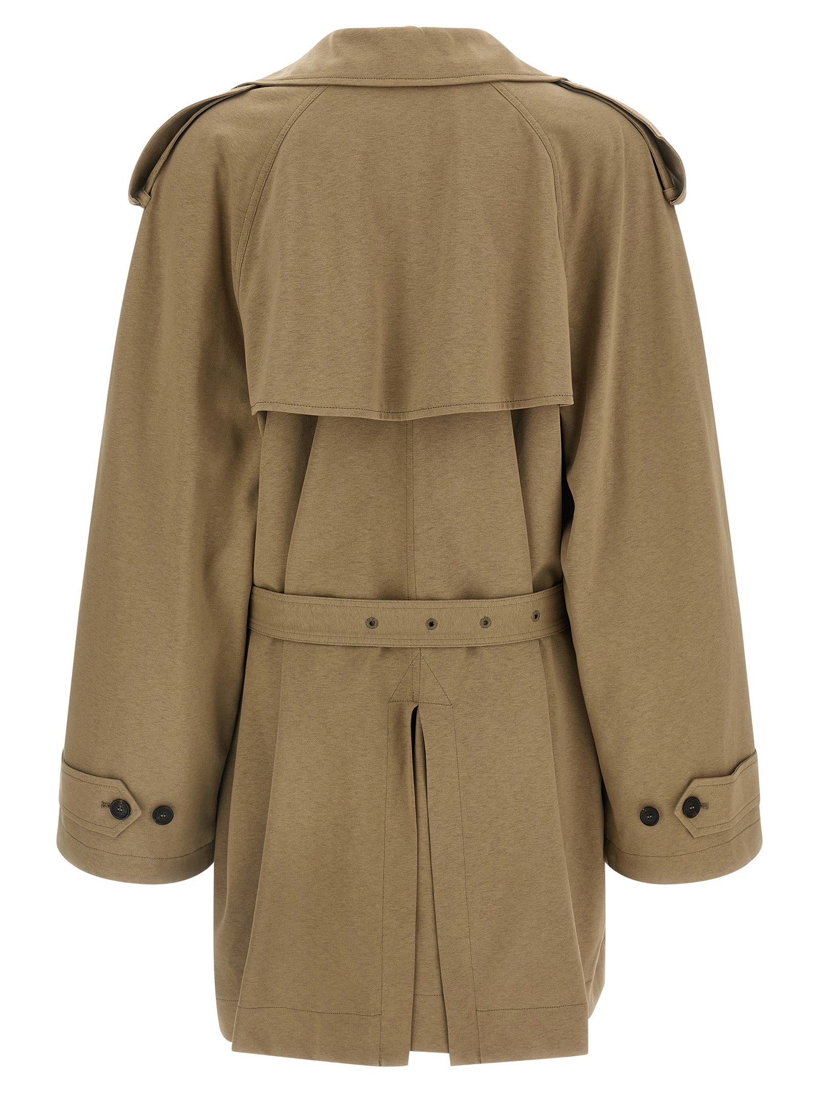 Balenciaga Beige Cotton Coat | Artisanal Luxury Fashion Statement