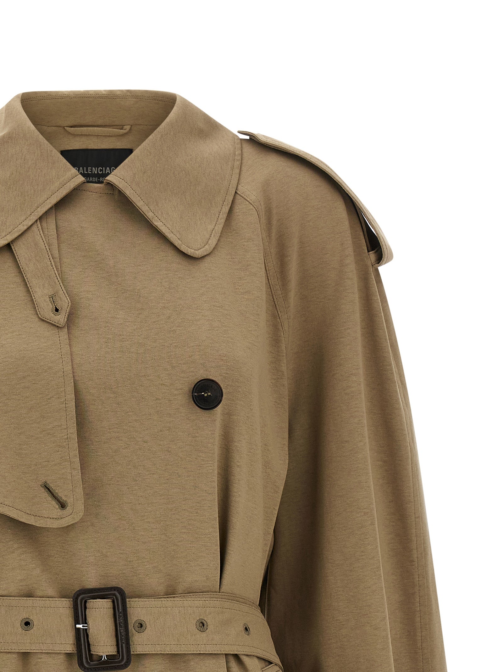 Balenciaga Beige Cotton Coat | Artisanal Luxury Fashion Statement