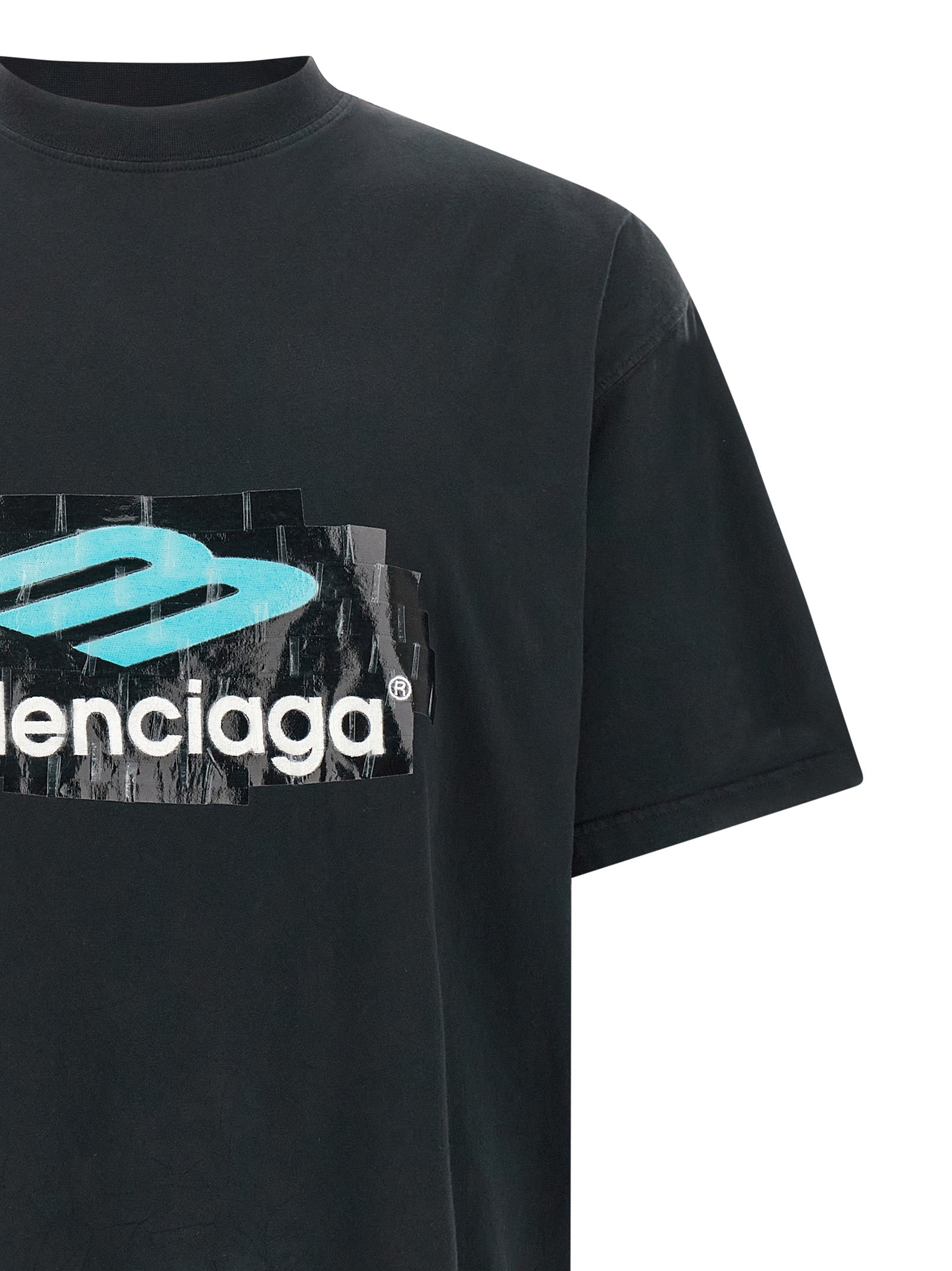 Balenciaga Black Cotton T-Shirt - Designer Casual Couture