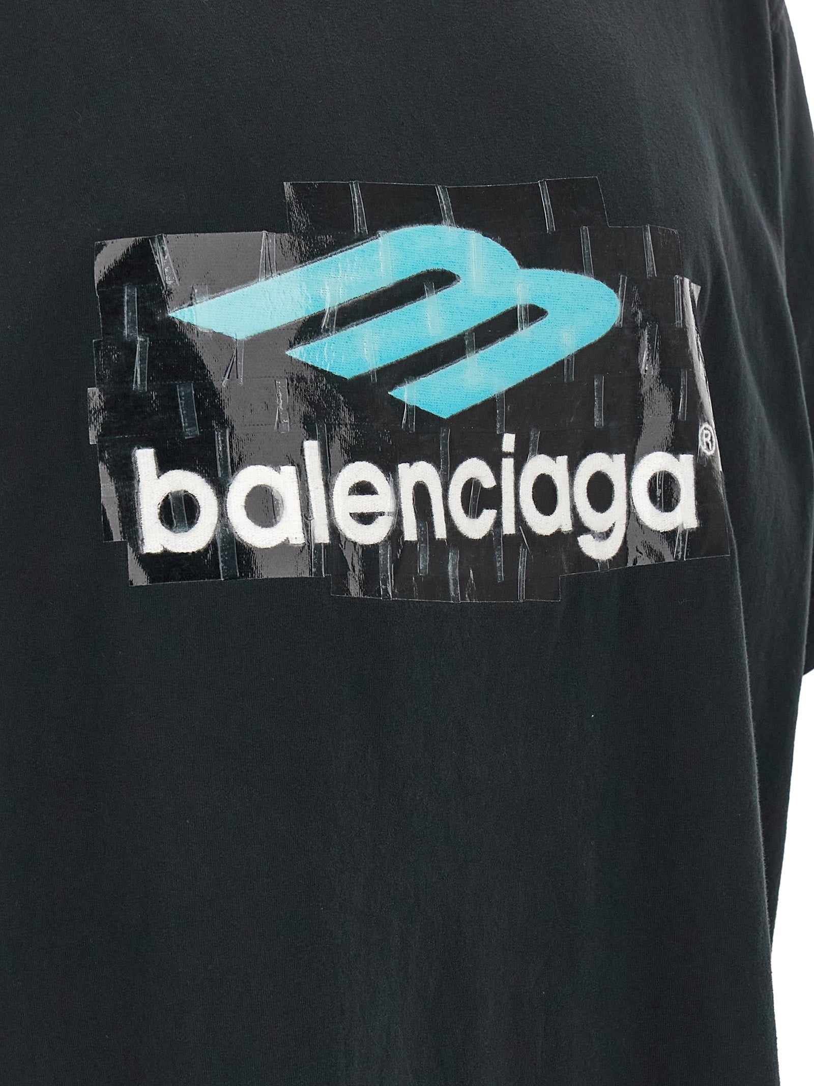 Balenciaga Black Cotton T-Shirt | Designer Casual Couture