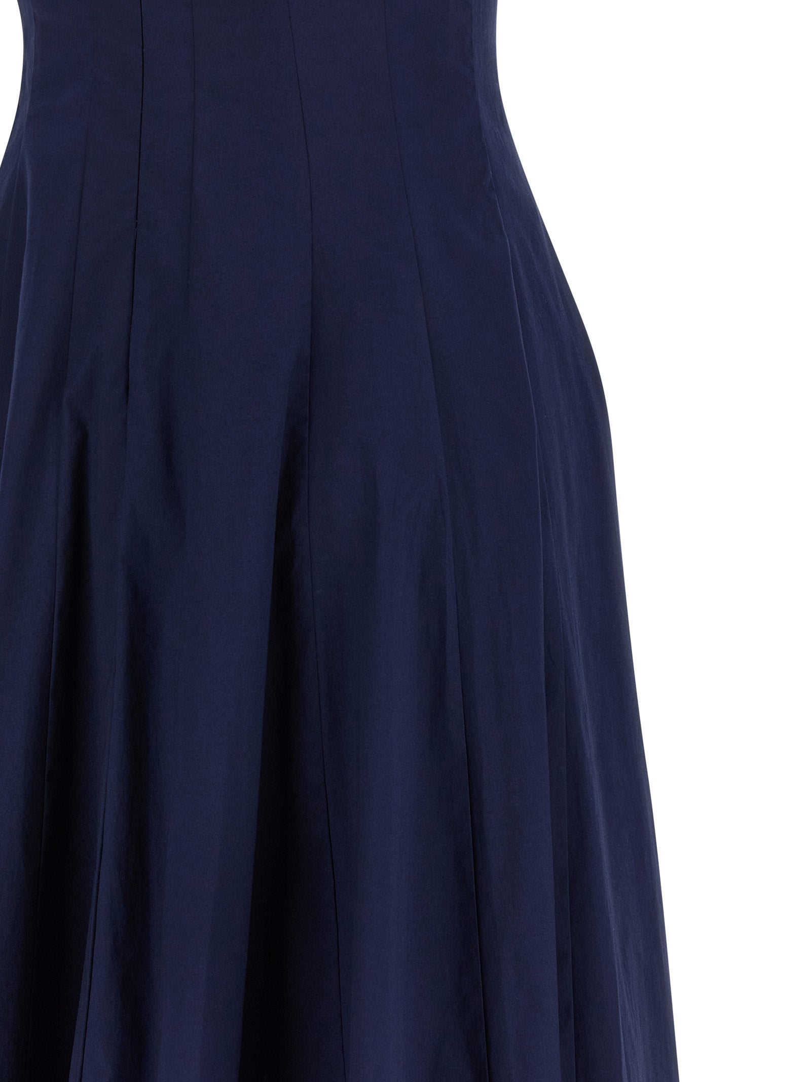 Elevate your elegance with the Staud Blue Cotton Midi Dress, a masterpiece of artisanal couture that embodies sophistication and allure for any occasion.
