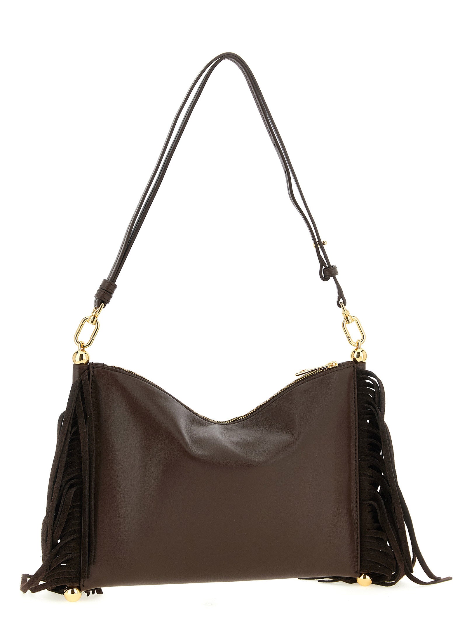 Elevate your style with the Furla Sfera Soft Nappa Mini Shoulder Bag, a luxurious blend of brown lamb and calf leather, embodying artisanal elegance and sophistication.
