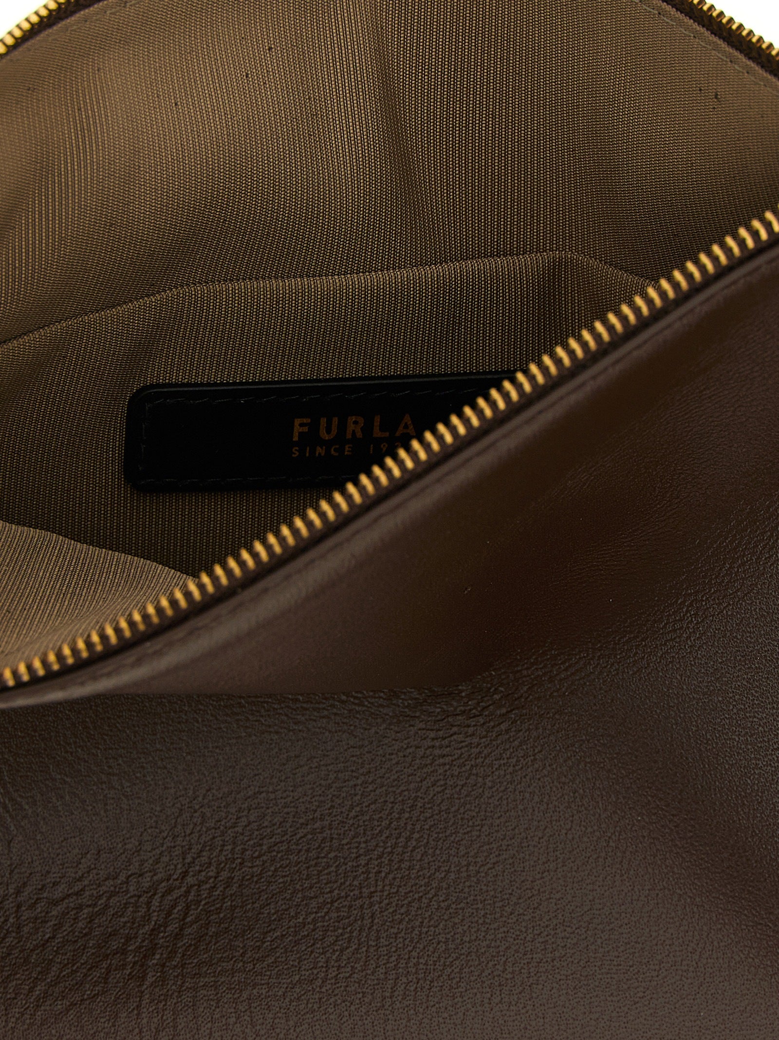 Elevate your elegance with the Furla Sfera Soft Nappa Mini Shoulder Bag, a masterpiece of artisanal craftsmanship in luxurious brown leather, perfect for any occasion.