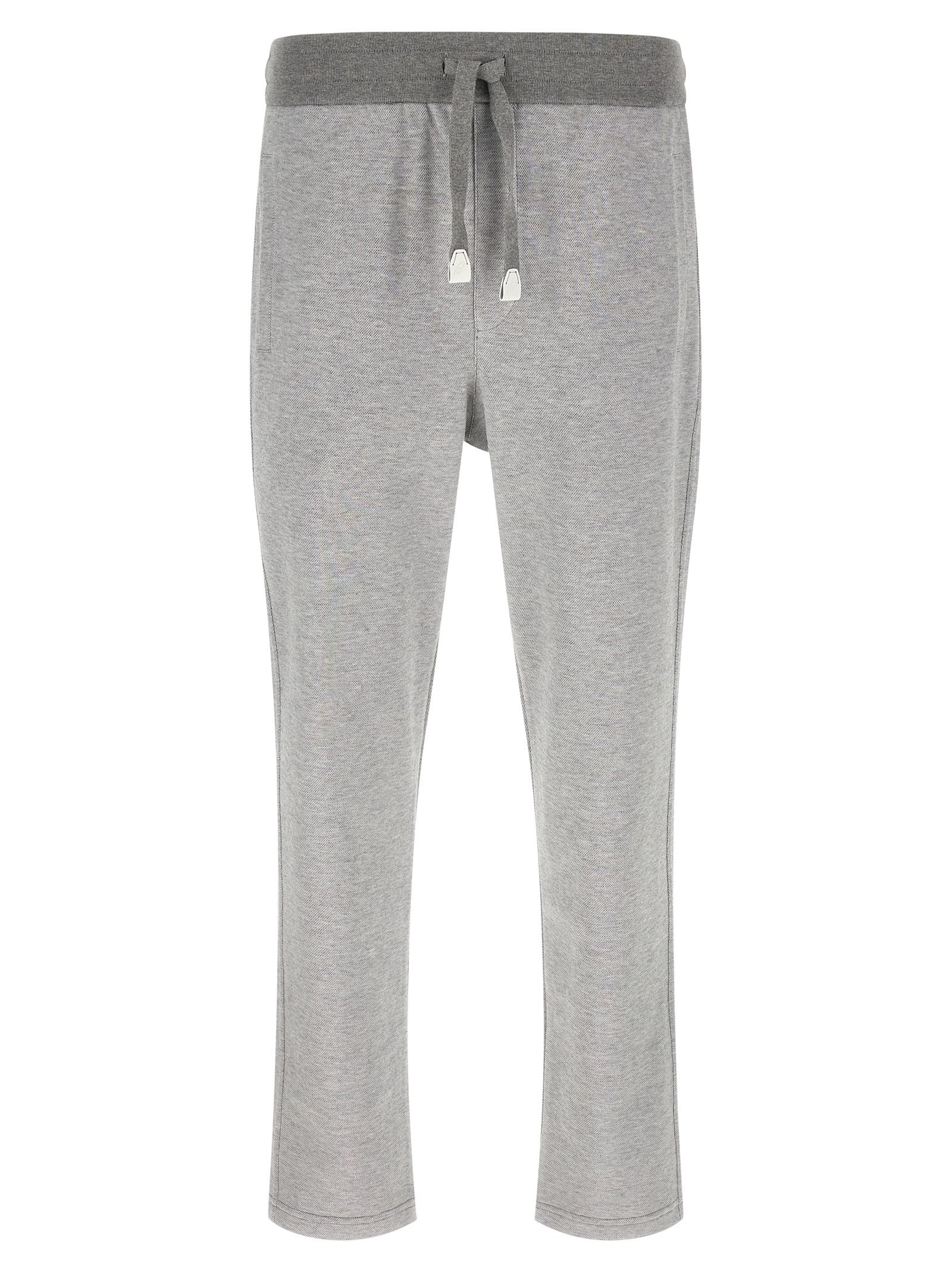 Brioni Gray Cotton Joggers - Artisanal Luxury Fashion