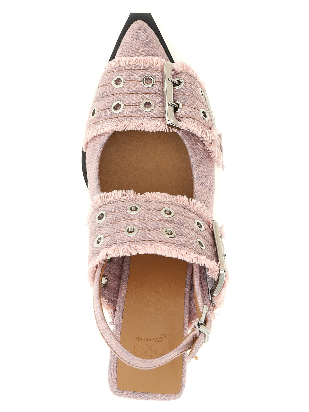 Ganni Multicolor Organic Cotton Mid Heel Pumps - Sustainable Luxury