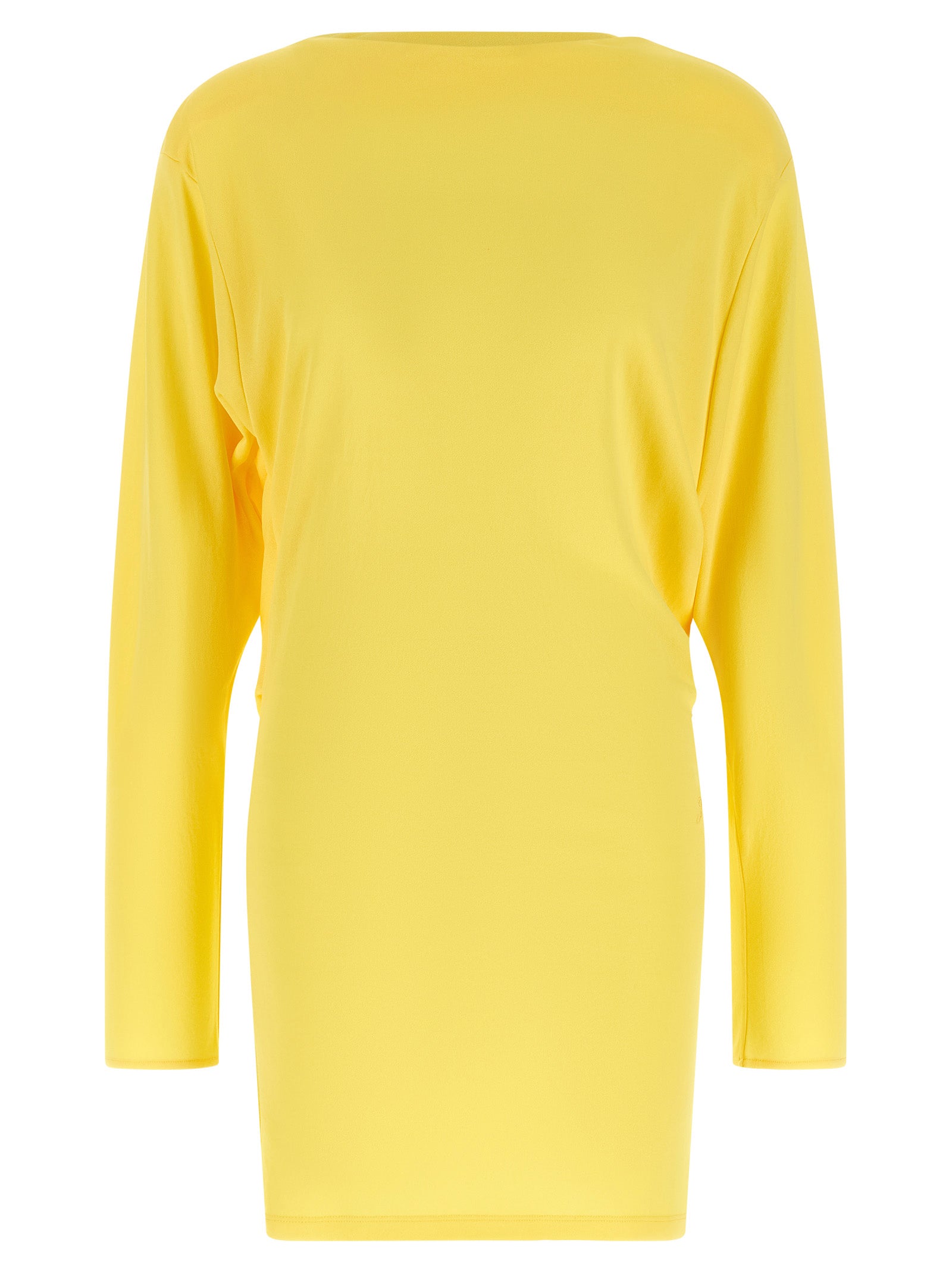 Experience the allure of the Jacquemus Bicolor Viscose Short Dress, a masterpiece of artisanal luxury that embodies sophistication and timeless elegance.