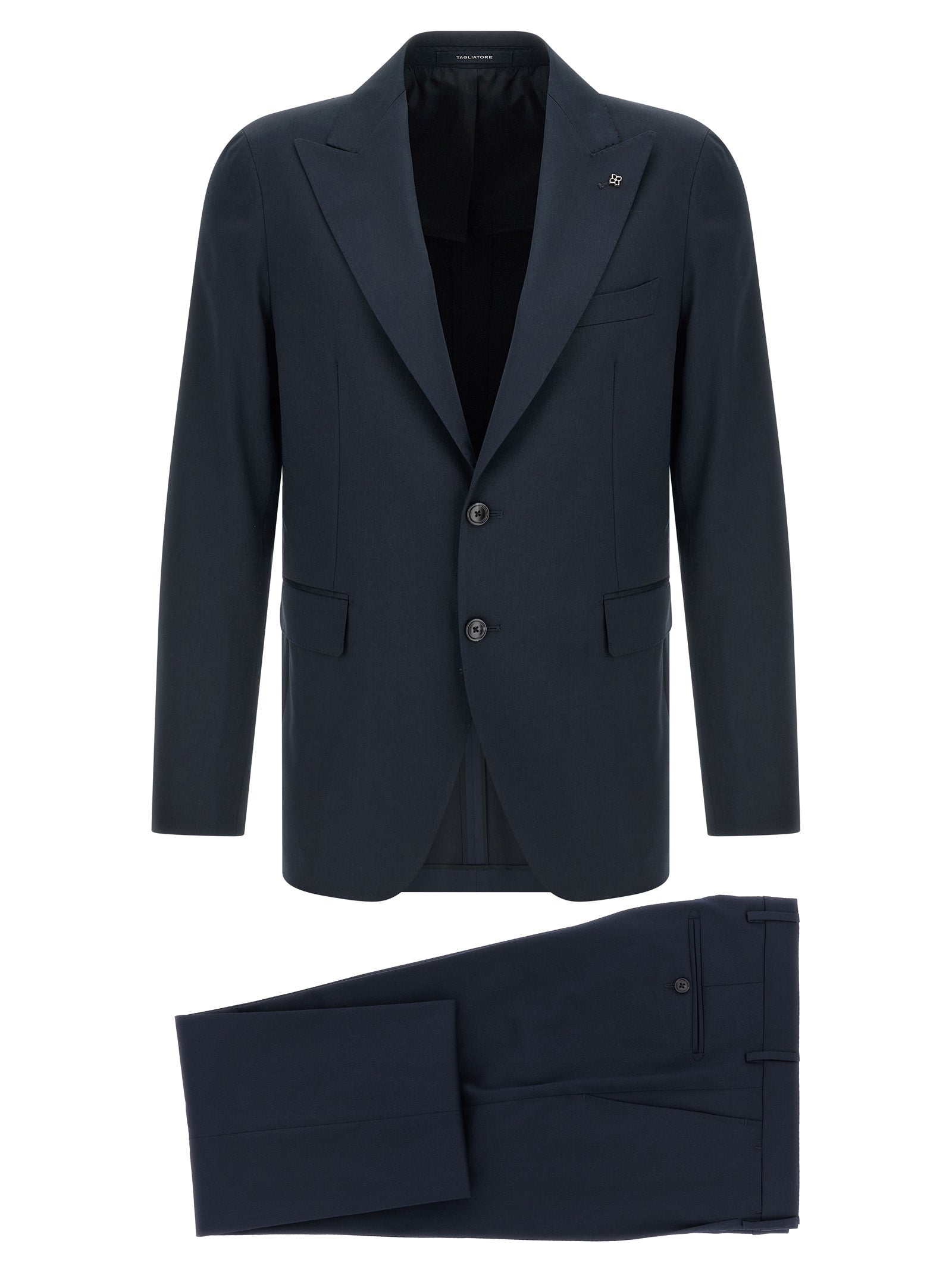 Elevate your elegance with the Tagliatore Blue Virgin Wool Two-Piece Suit, a masterpiece of Italian craftsmanship that embodies luxury and sophistication for every discerning individual.