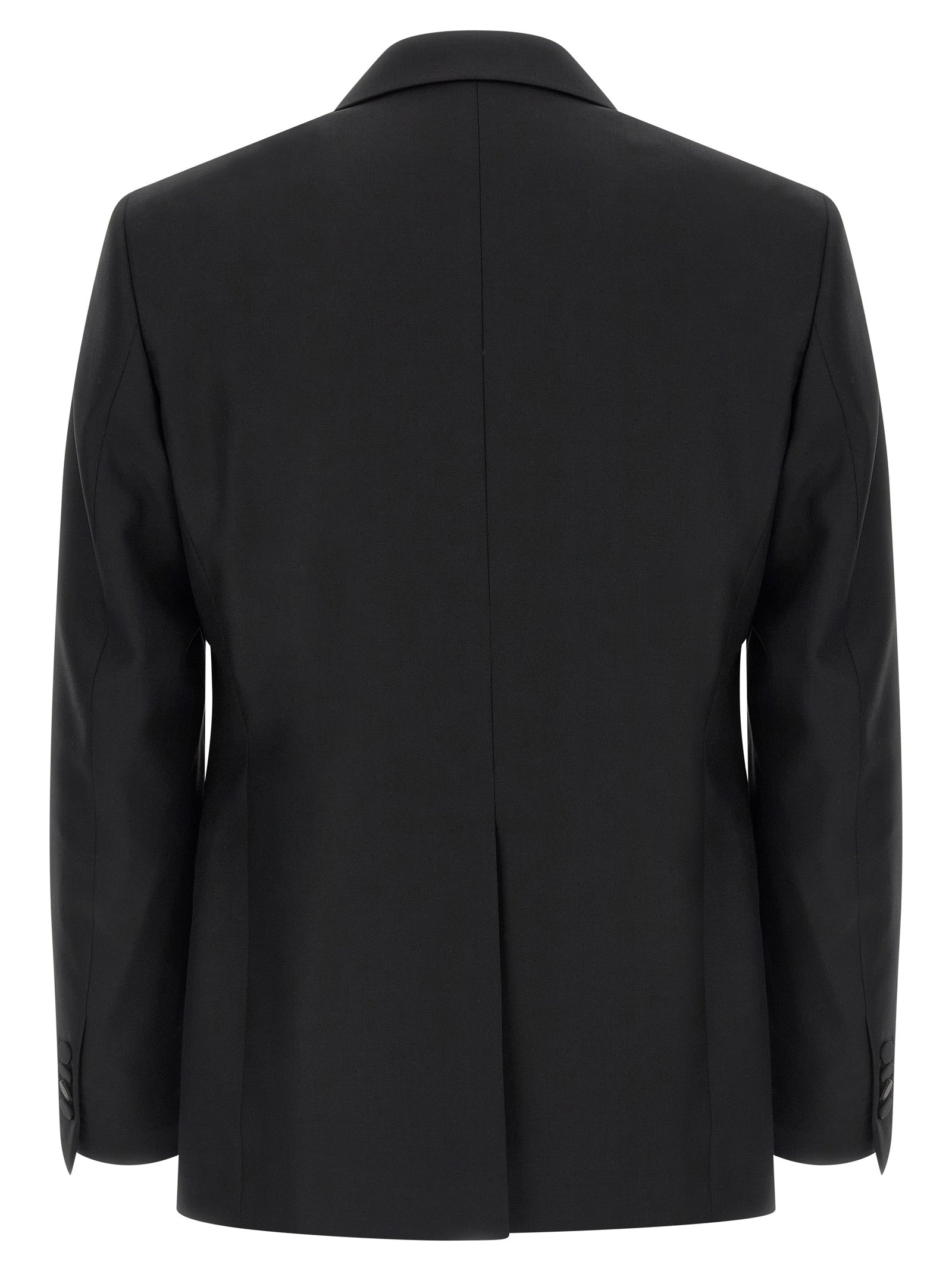 Experience the allure of Tagliatore's Black Virgin Wool Two-Piece Suit, a masterpiece of Italian craftsmanship that redefines sophistication for the discerning individual.