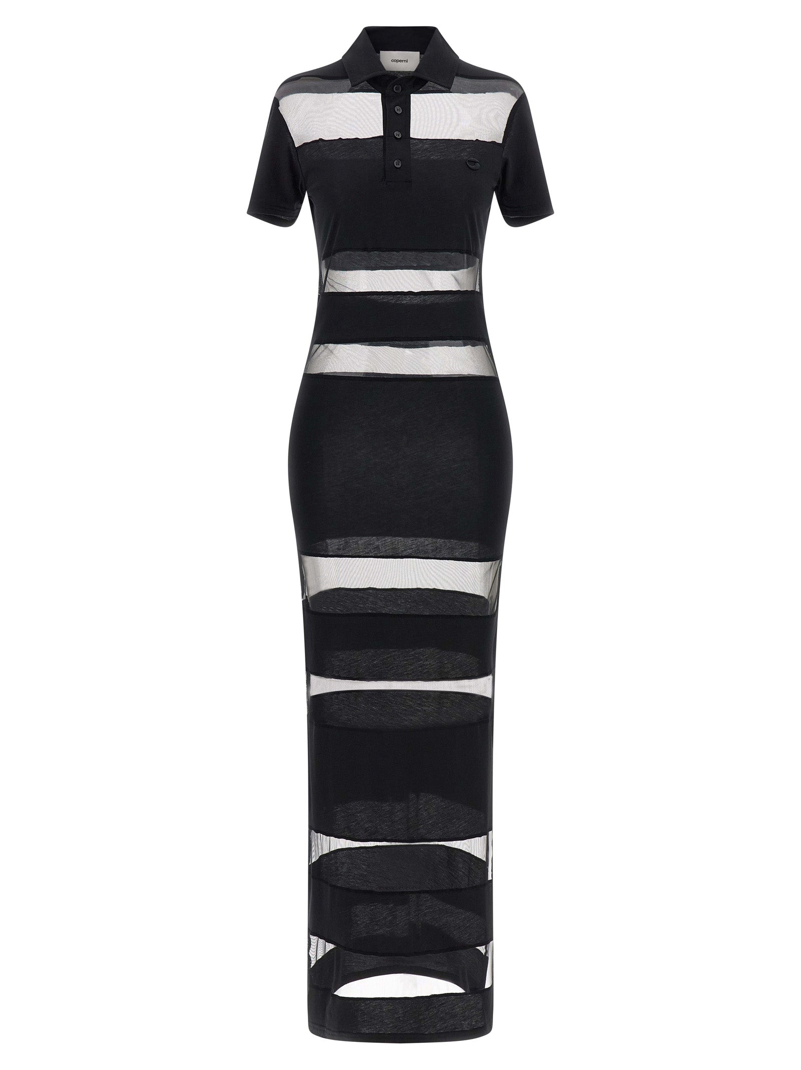 Coperni Black Cotton Long Dress
