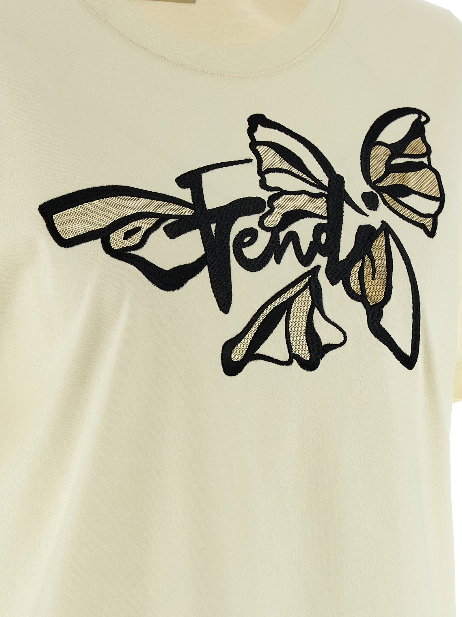 Fendi Beige Cotton T-Shirt