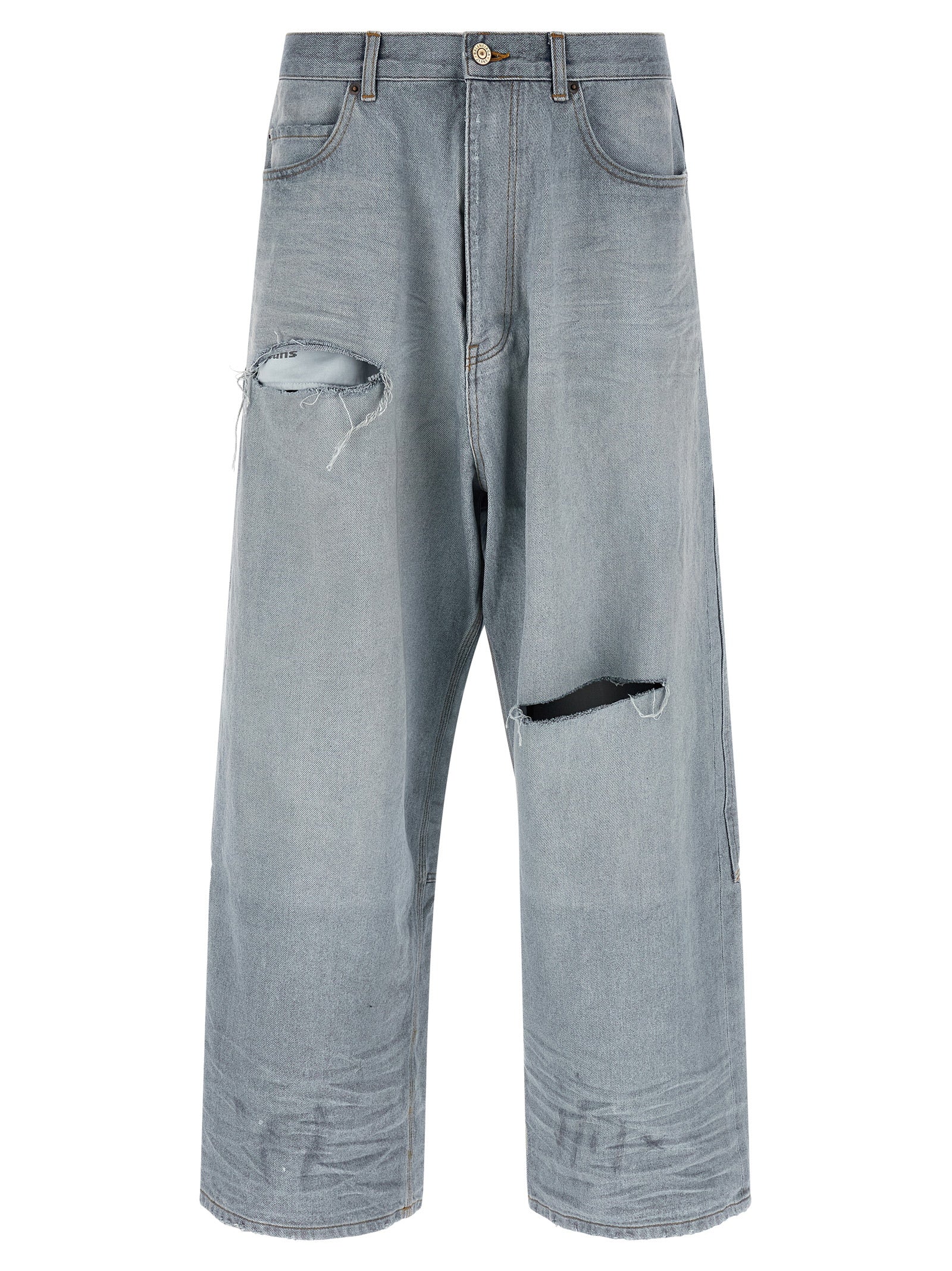 Balenciaga Blue Cotton Relaxed Fit Jeans