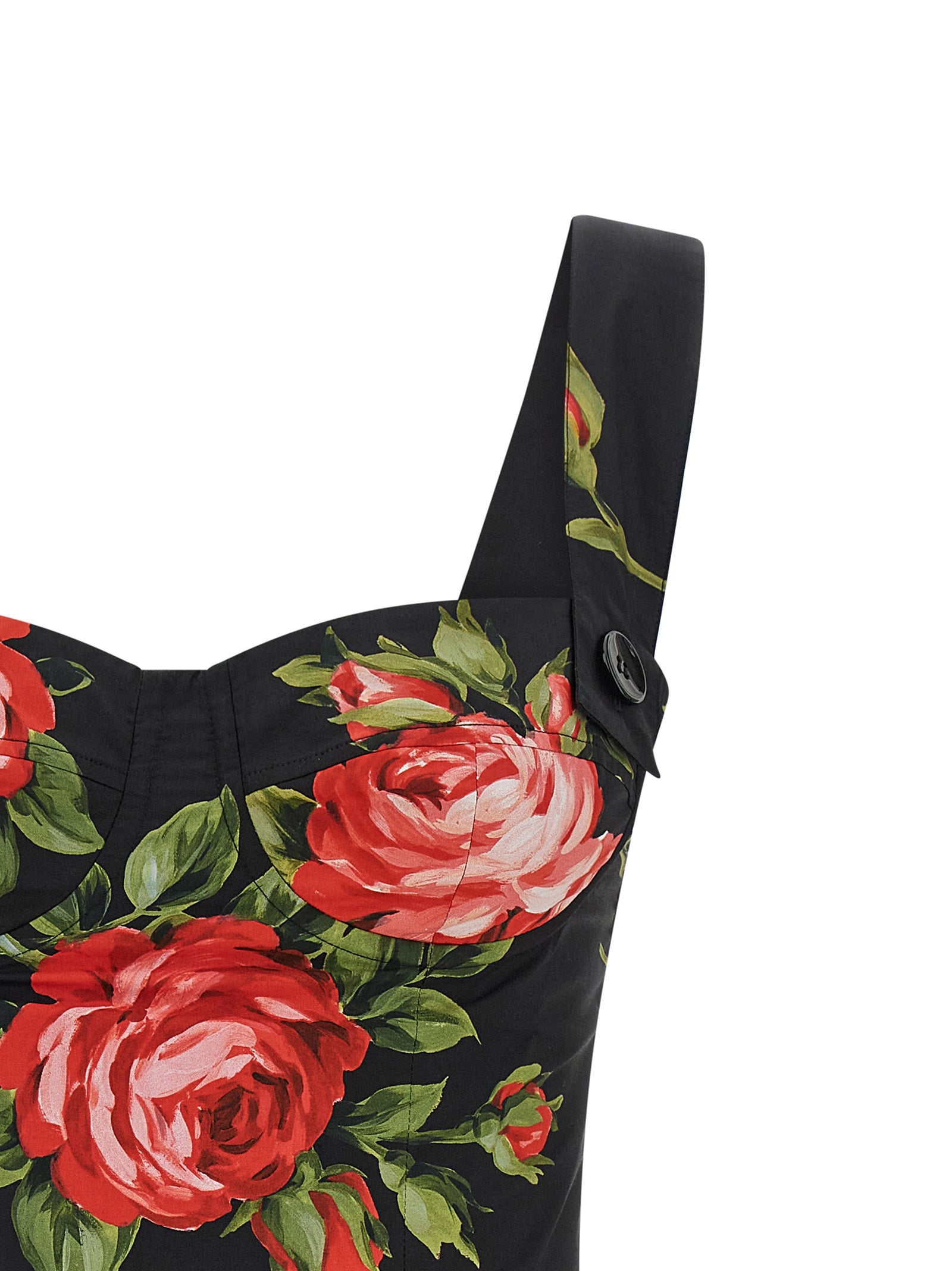 Dolce & Gabbana Black Cotton Tank Tops