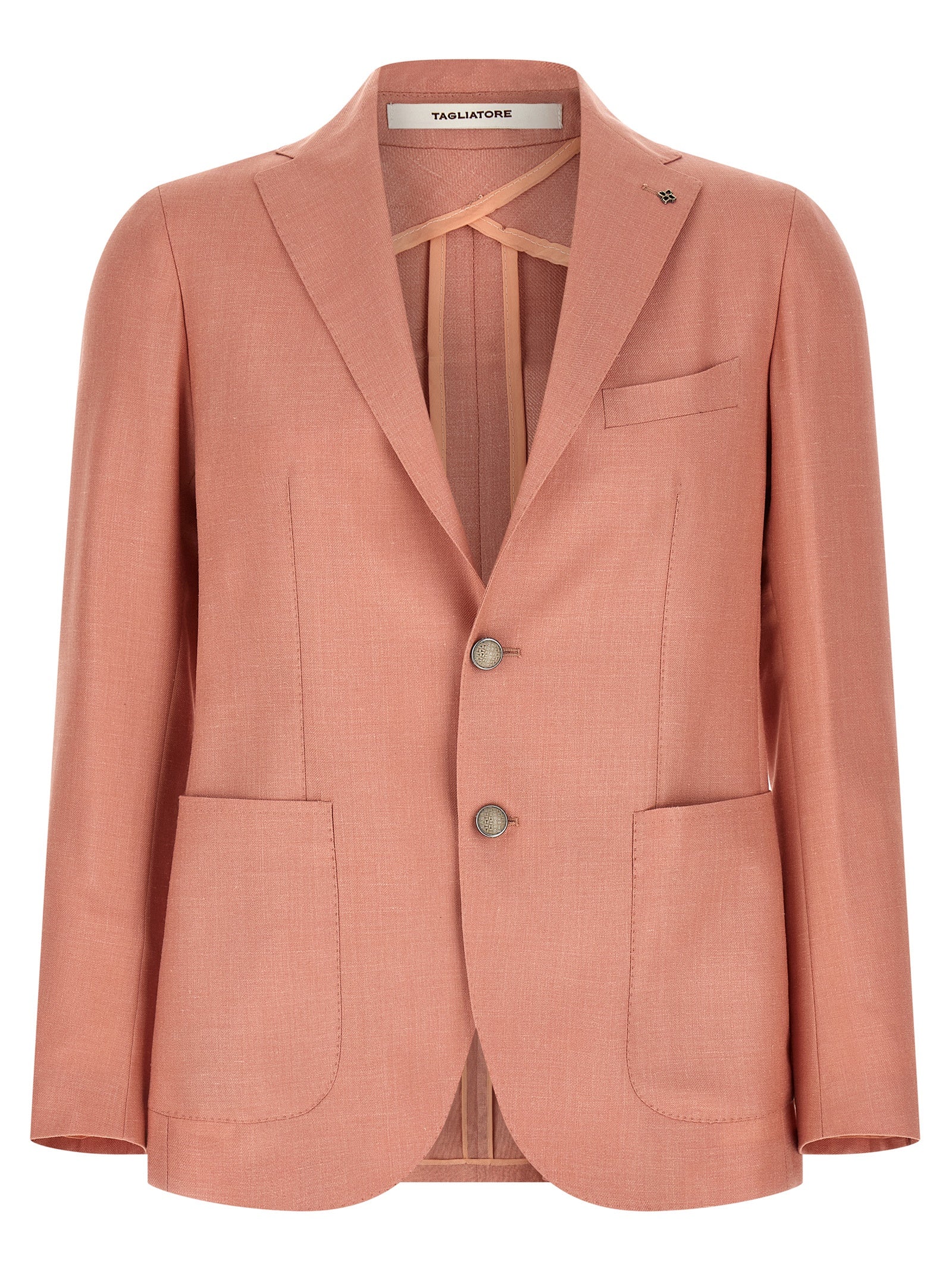 Indulge in the TAGLIATORE Montecarlo blazer, a luxurious blend of virgin wool, silk, and linen, expertly crafted in Italy to elevate your sophisticated style.