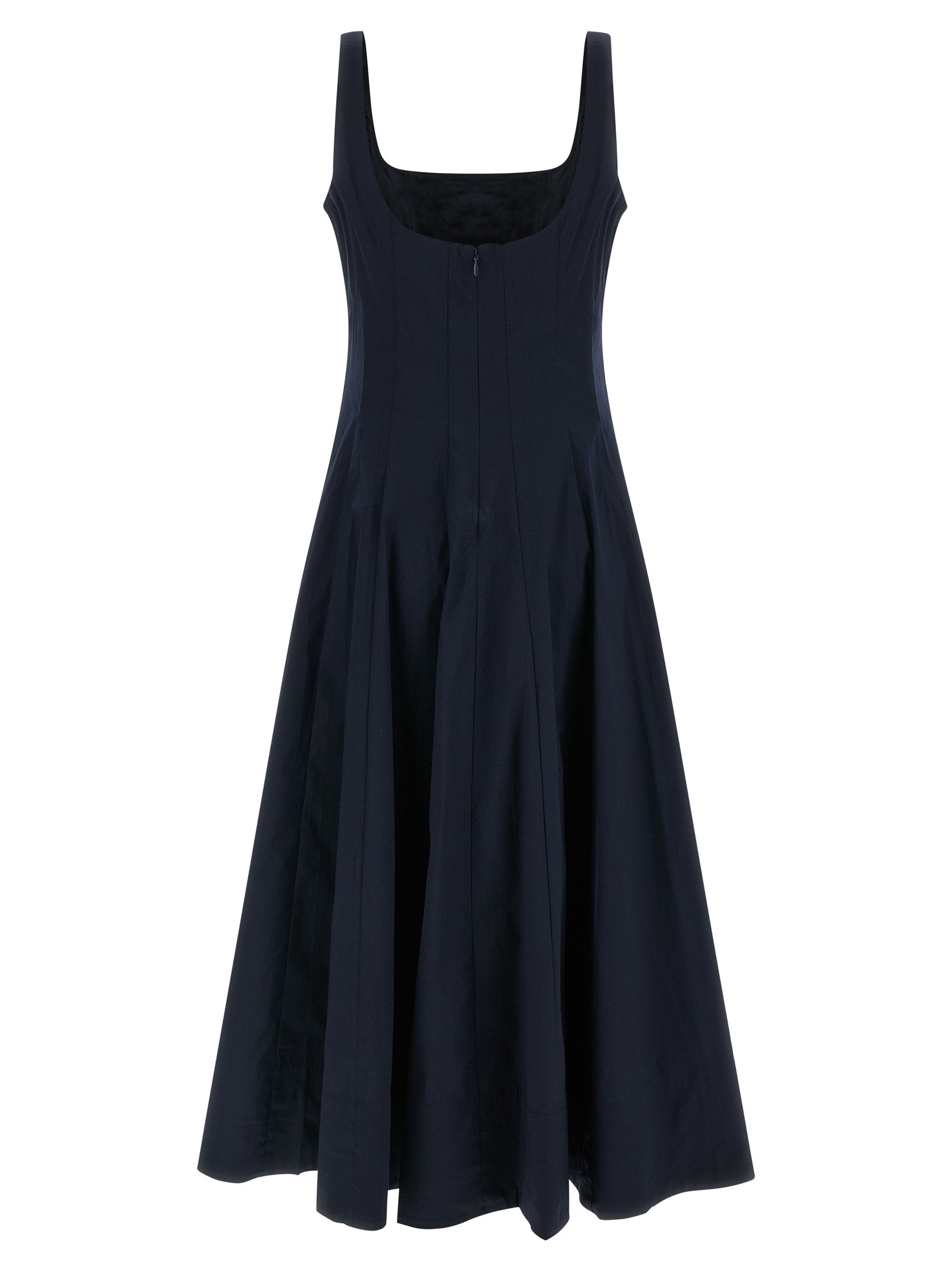 Staud Blue Cotton Midi Dress