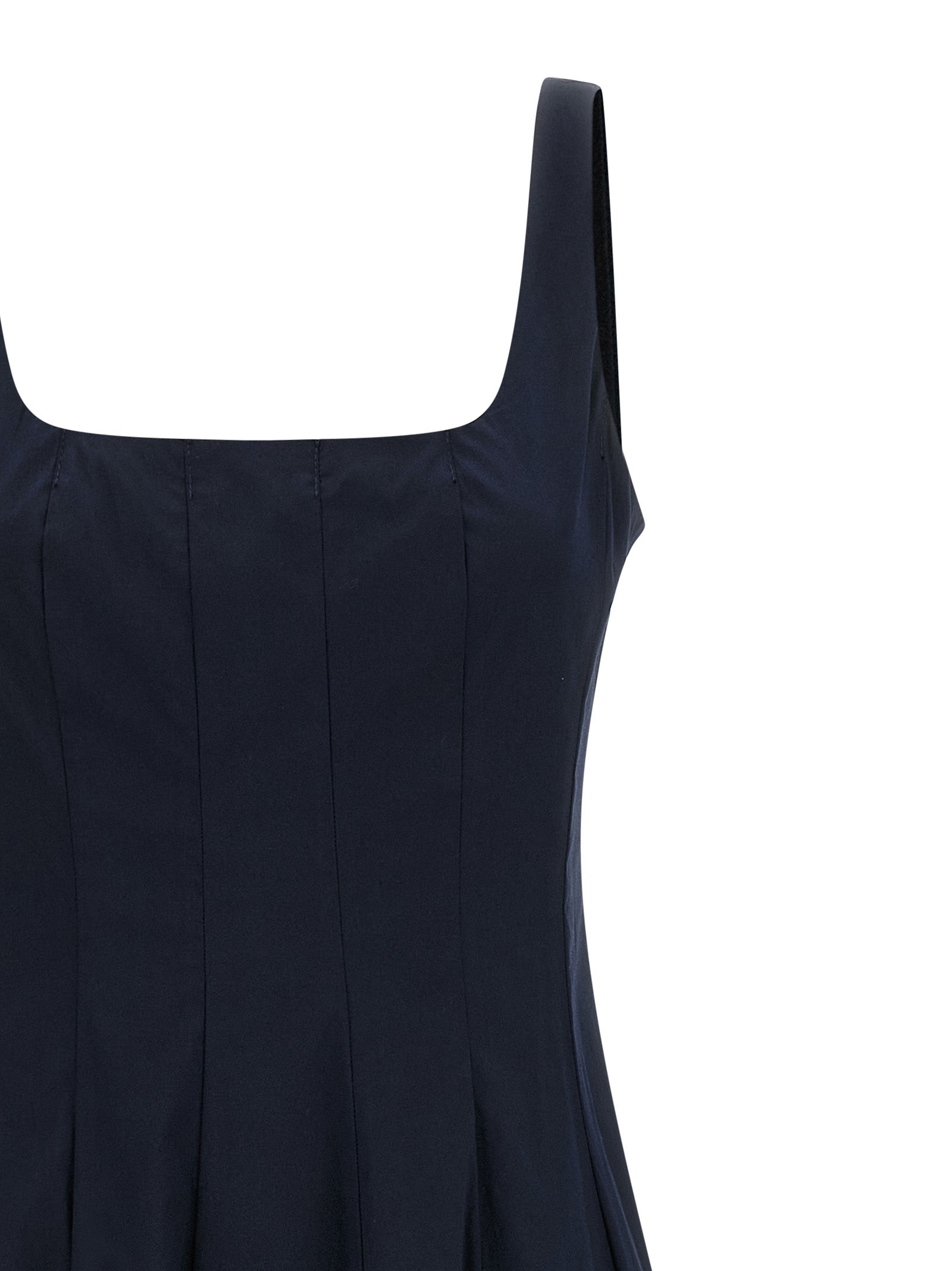 Staud Blue Cotton Midi Dress