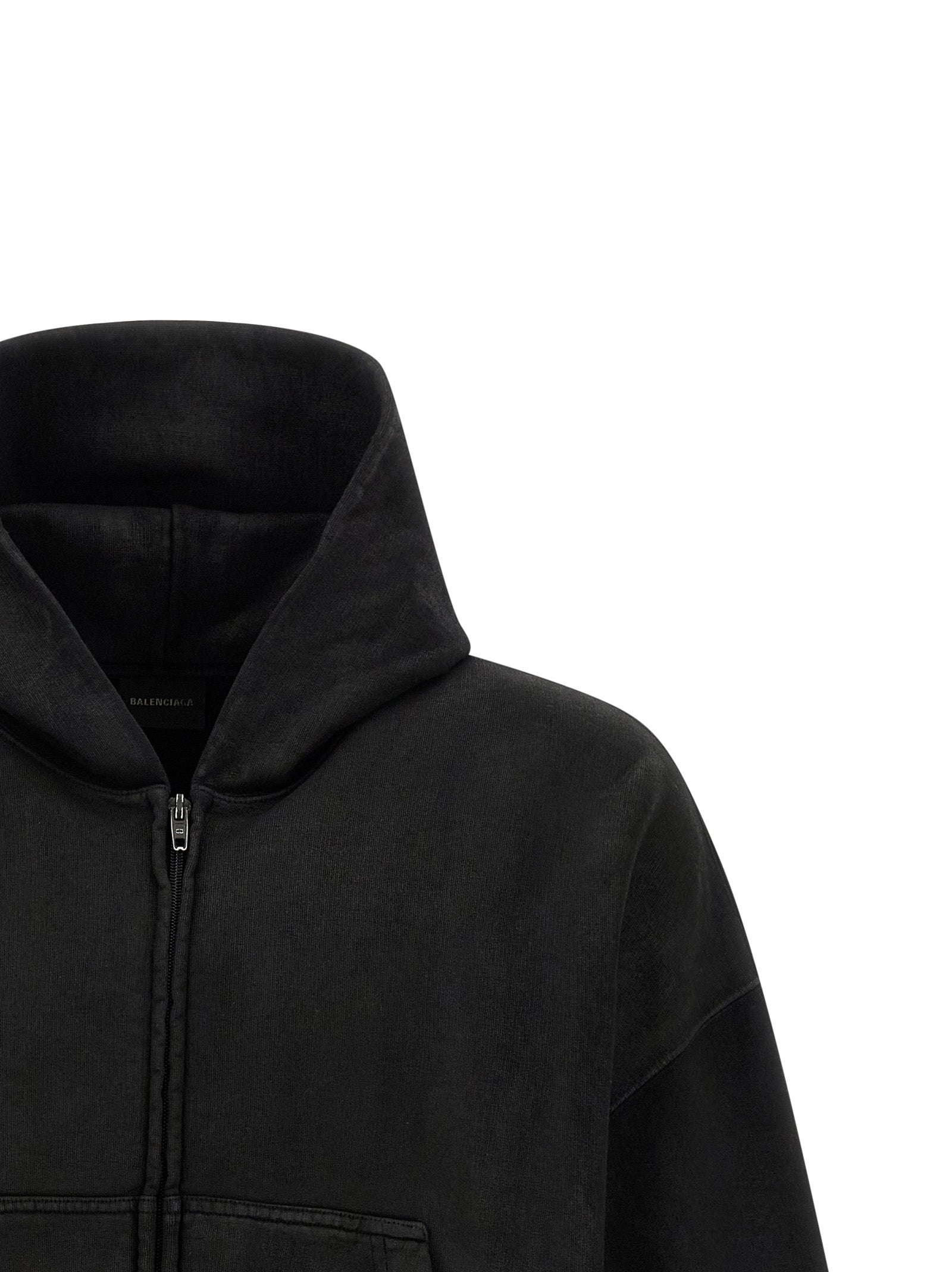 Balenciaga Black Cotton Sweatshirt, Designer Luxe Artistry