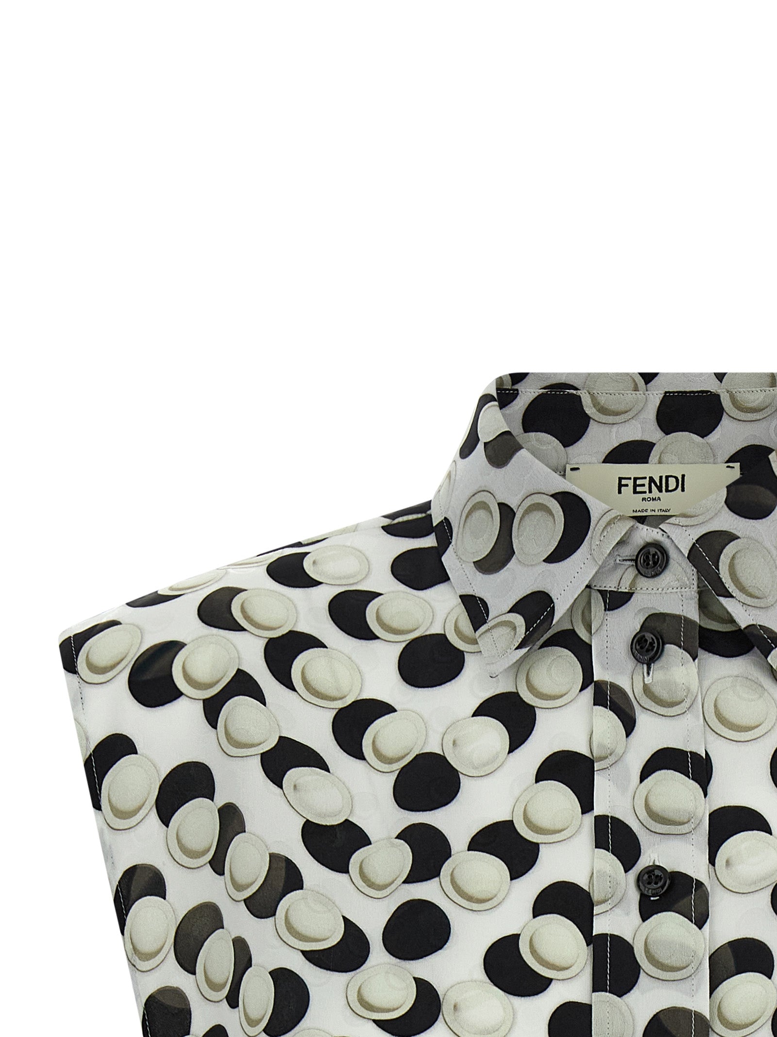 Fendi Multicolor Silk Pattern Shirt