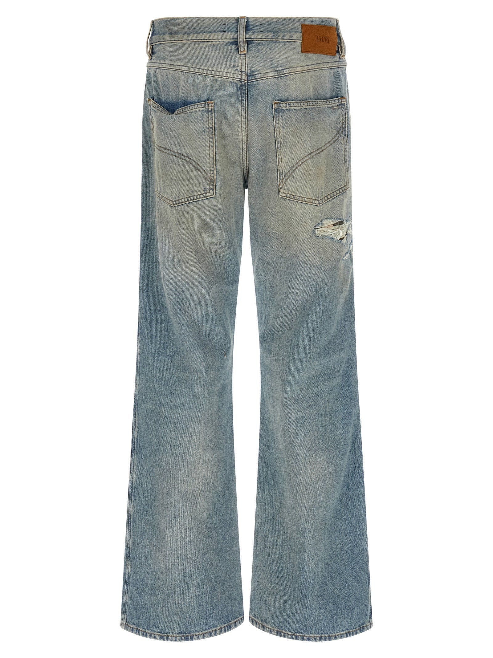 Amiri Blue Cotton Bootcut Jeans