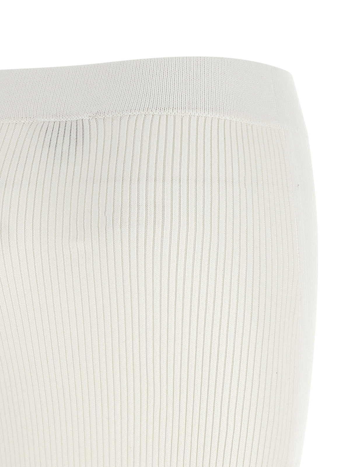 Ganni White Organic Cotton Midi Skirt - Timeless Luxury Elegance