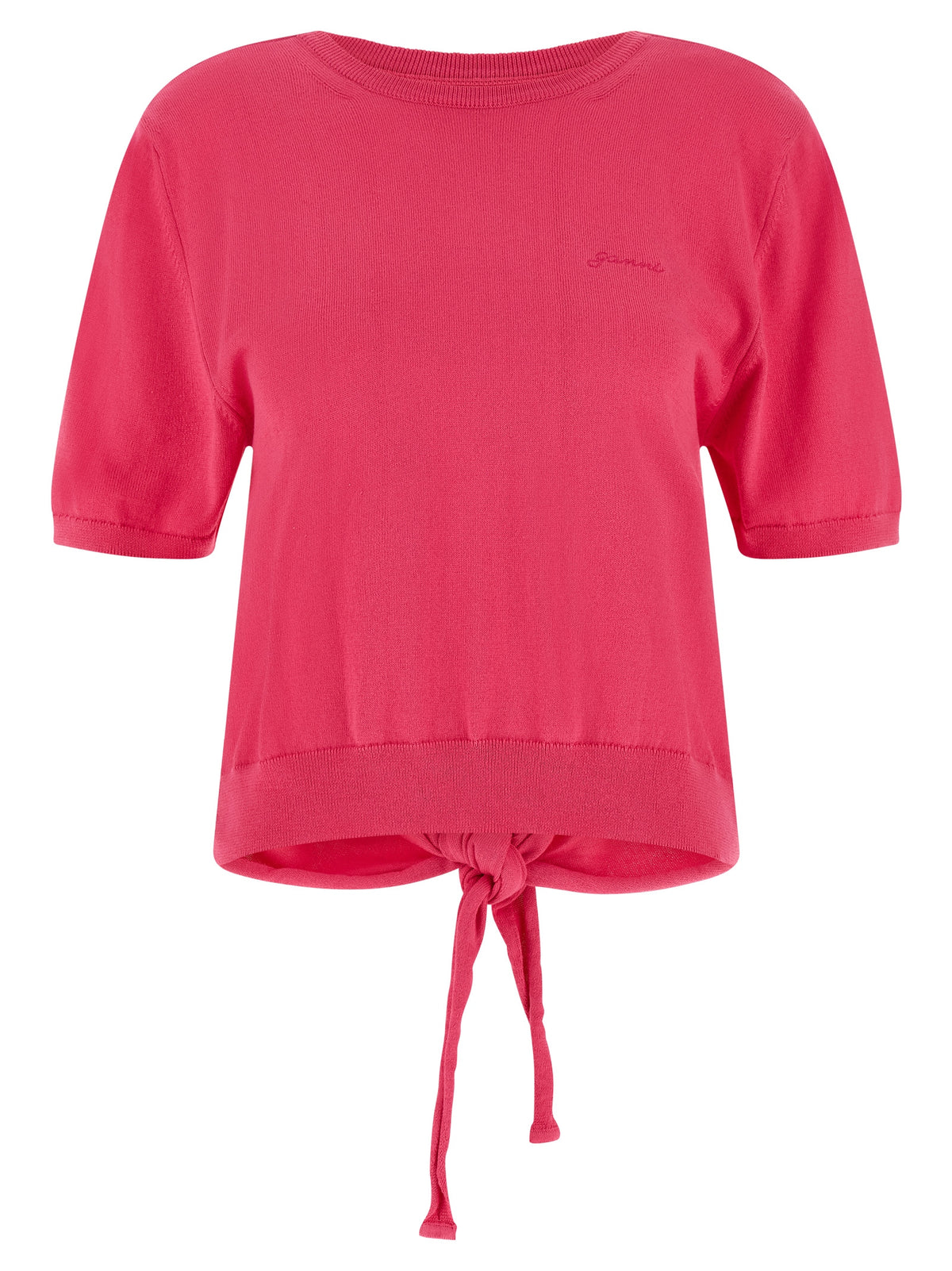 Ganni Fuchsia Organic Cotton Cardigan - Sustainable Luxury Fashion