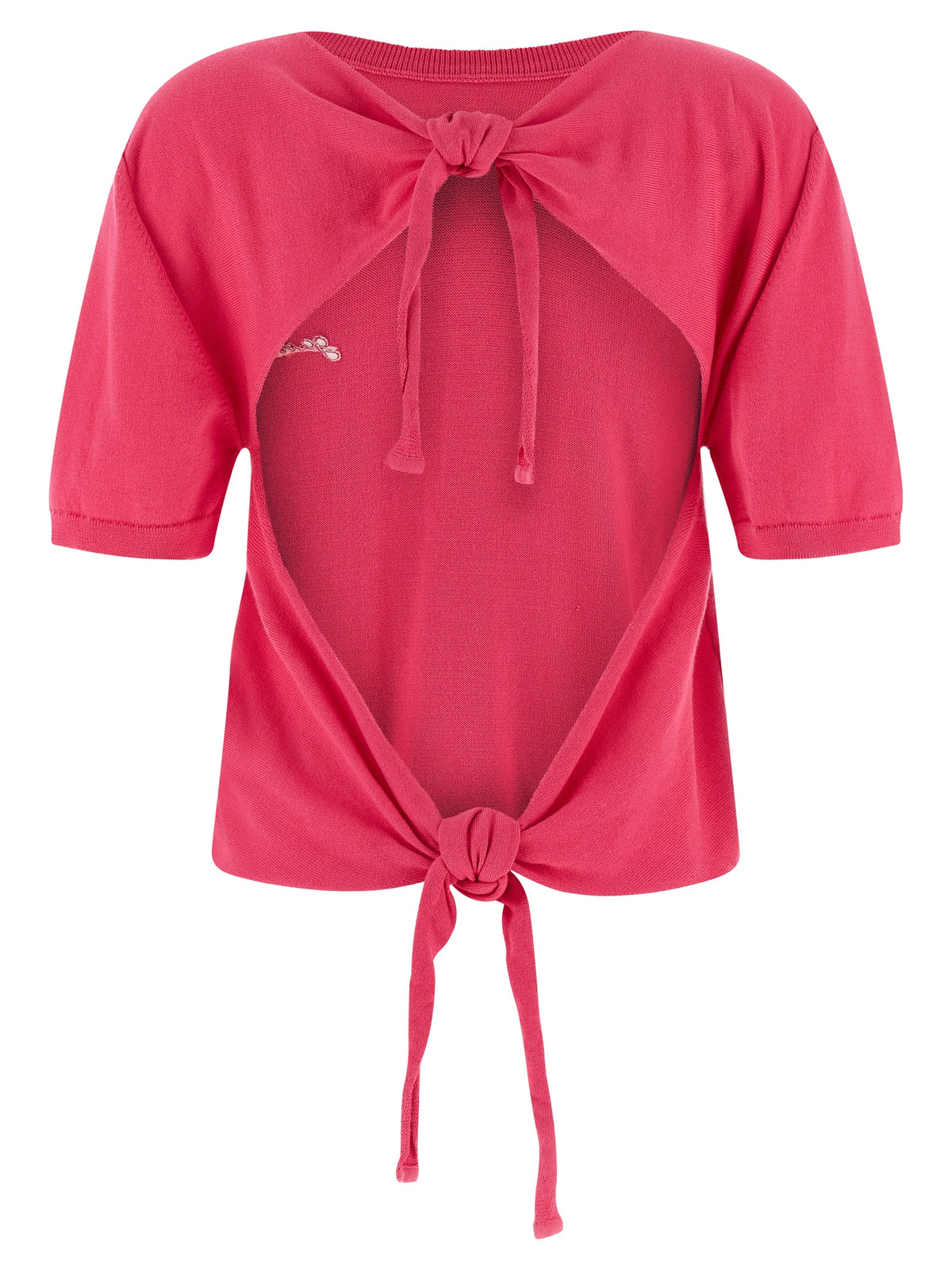 Ganni Fuchsia Organic Cotton Cardigan - Sustainable Luxury Fashion