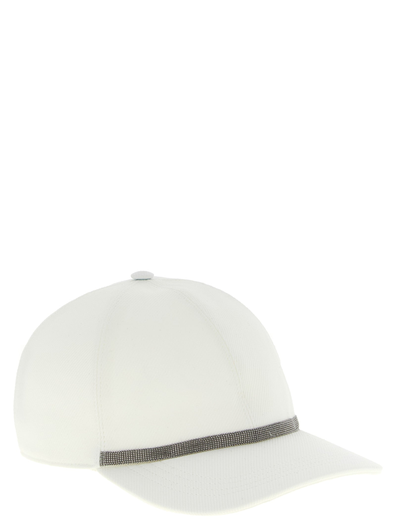 Brunello Cucinelli White Cotton Cap (Baseball Hat)