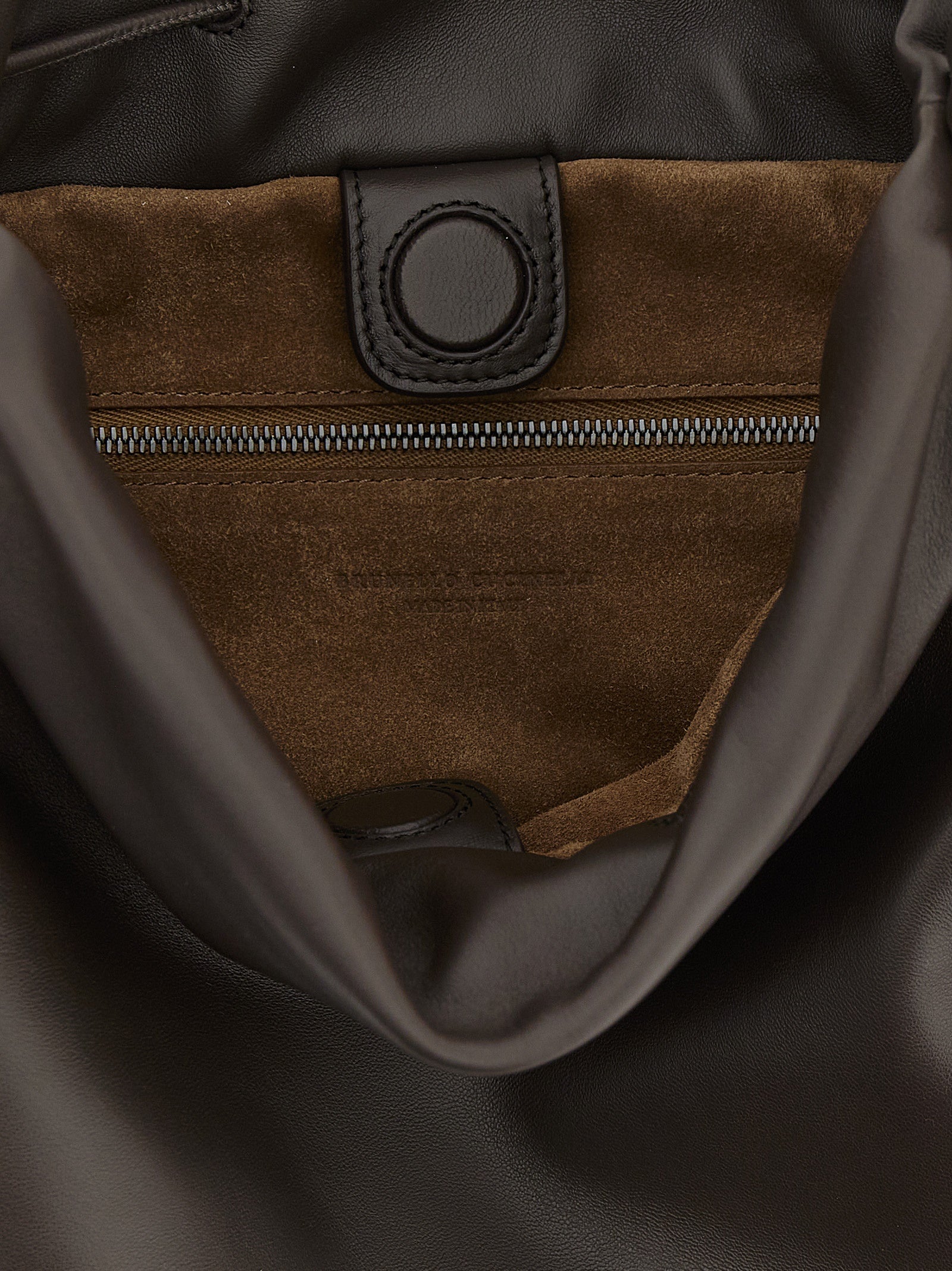 Brunello Cucinelli Brown Lamb Leather Handbag