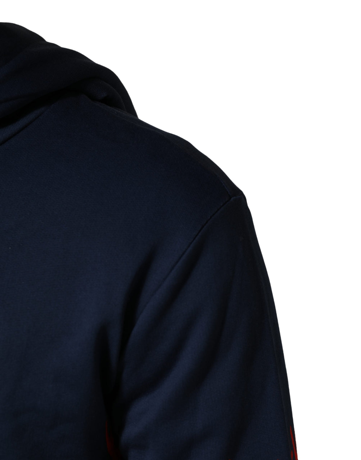 Dolce & Gabbana Blue Cotton Coral Logo Hoodie for Timeless Elegance