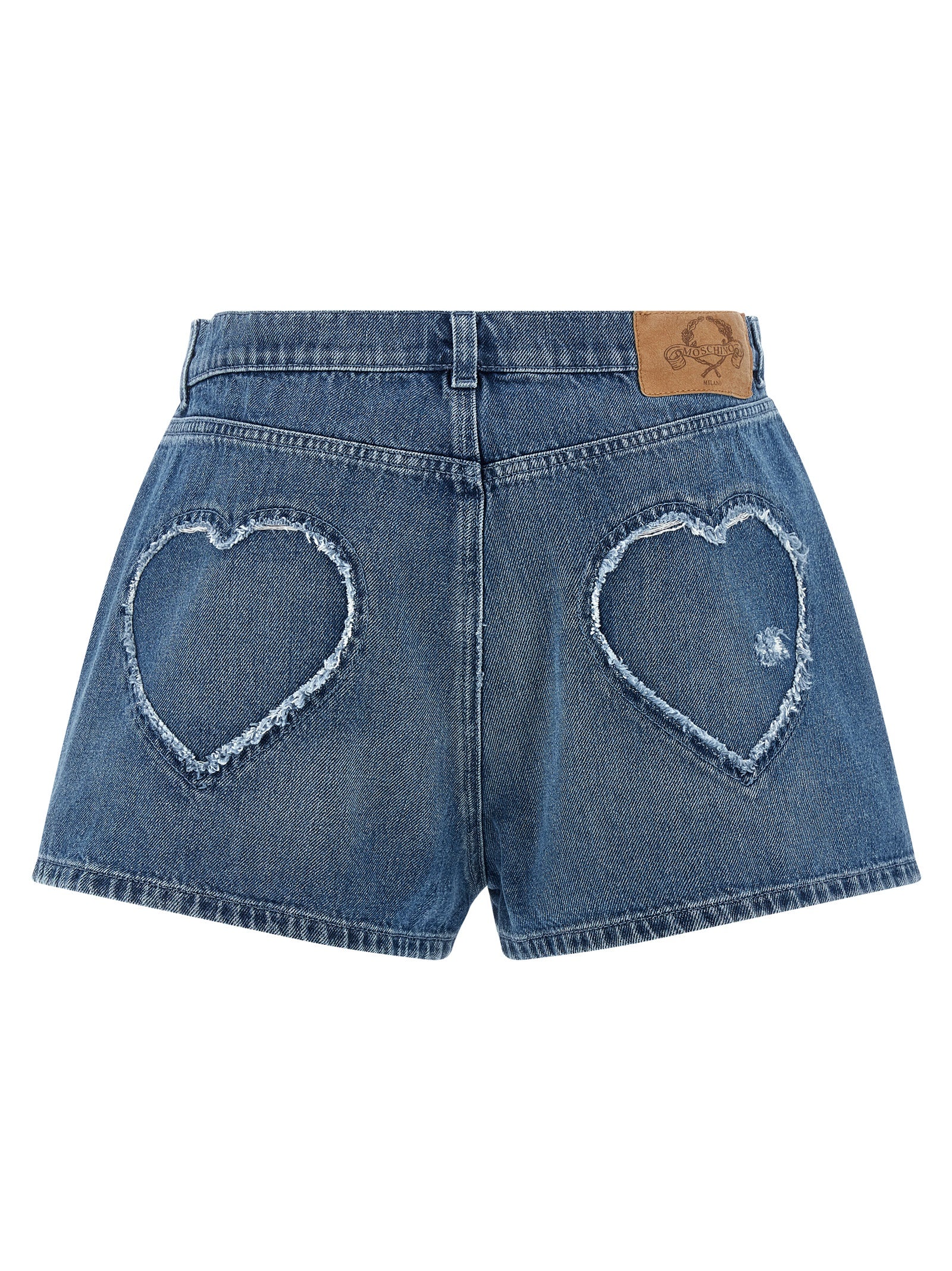 Moschino Blue Cotton Bermuda Shorts - Artisanal Luxury Fashion