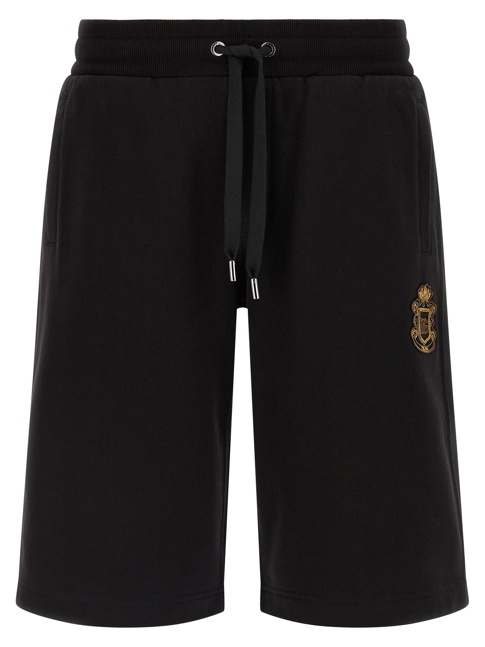 Dolce & Gabbana Black Cotton Bermuda Shorts
