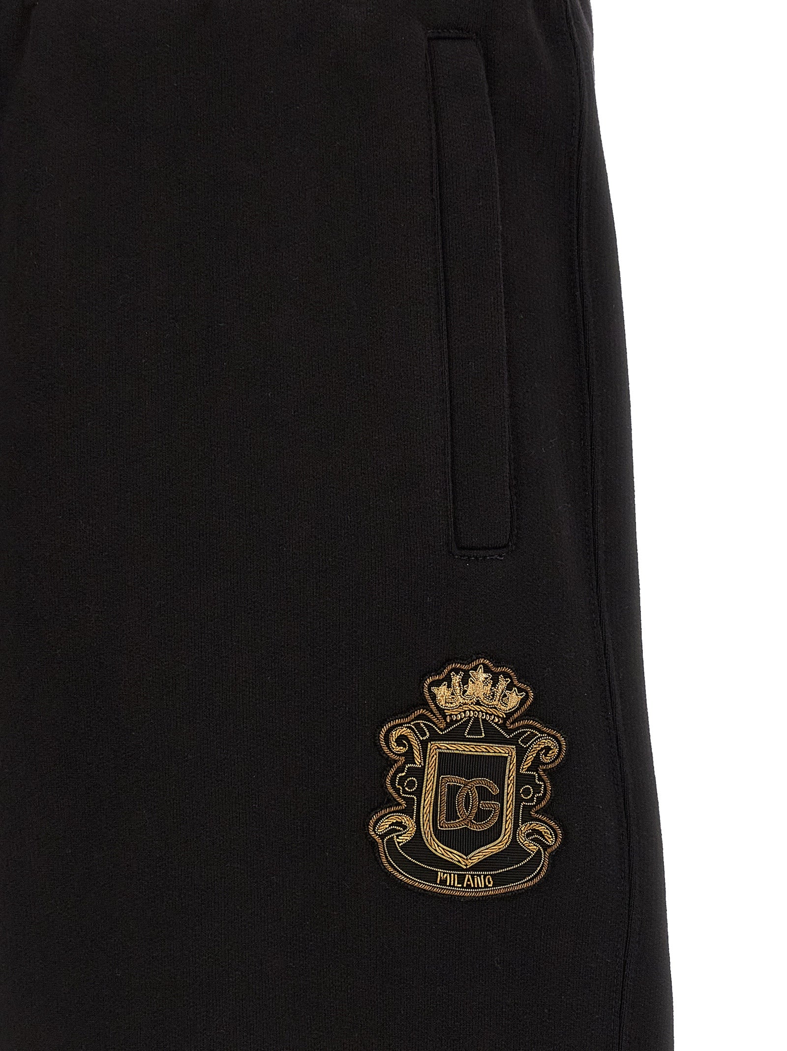 Dolce & Gabbana Black Cotton Bermuda Shorts
