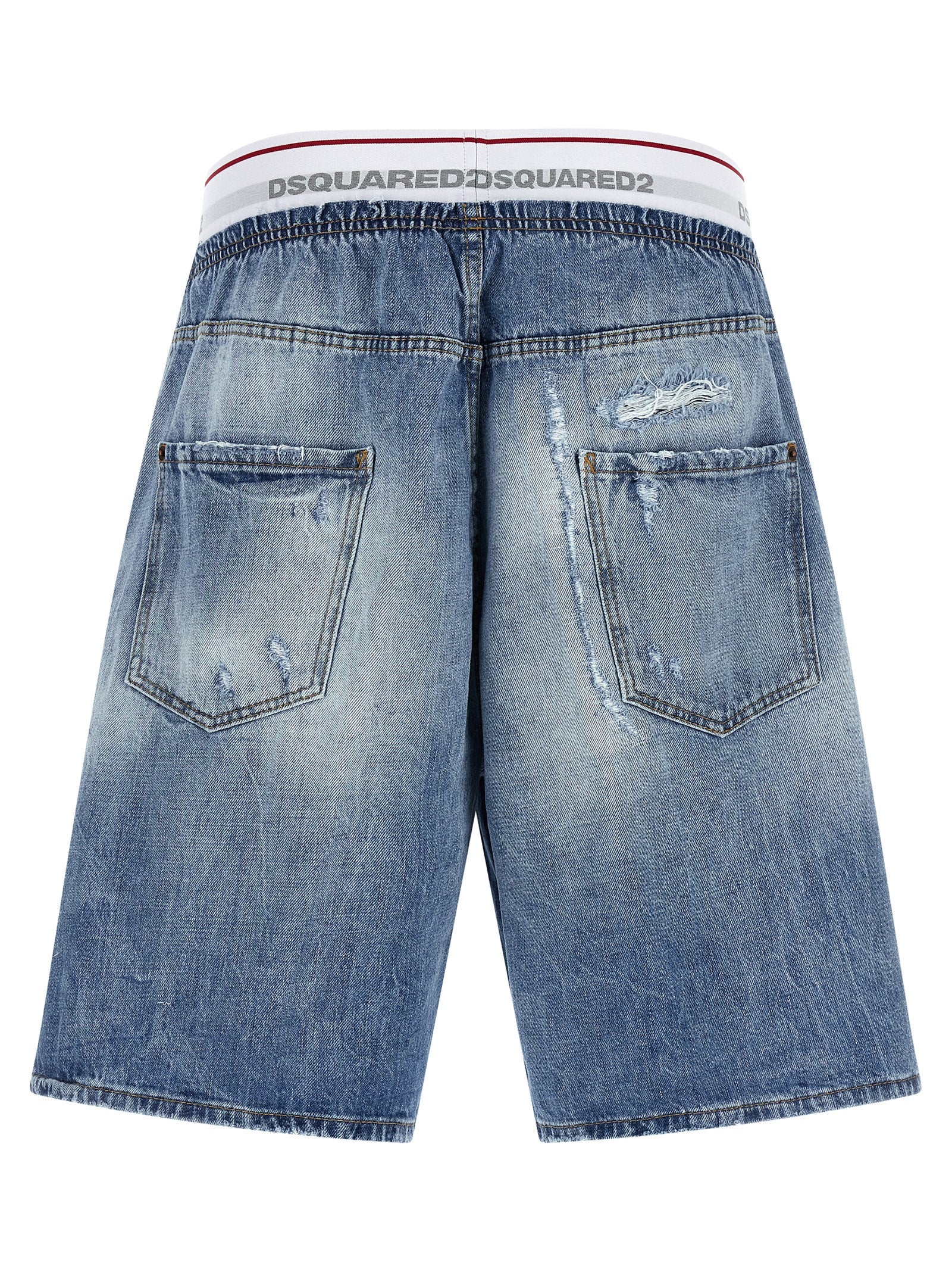 Dsquared² Blue Cotton Bermuda Shorts
