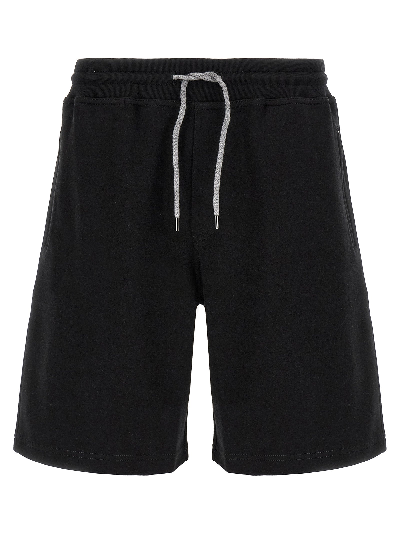 Brunello Cucinelli Black Cotton Bermuda Shorts