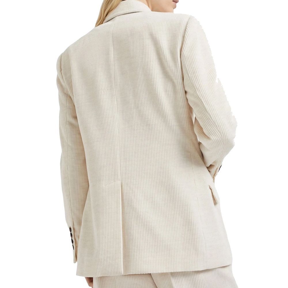 Brunello Cucinelli White Cotton Blazer - Luxurious Designer Couture