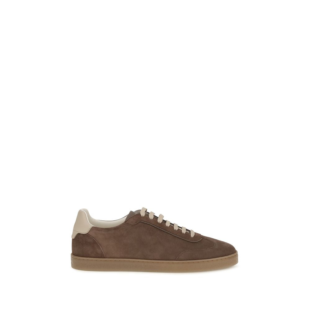 Brunello Cucinelli Beige Low Top Sneakers | Artisanal Luxury