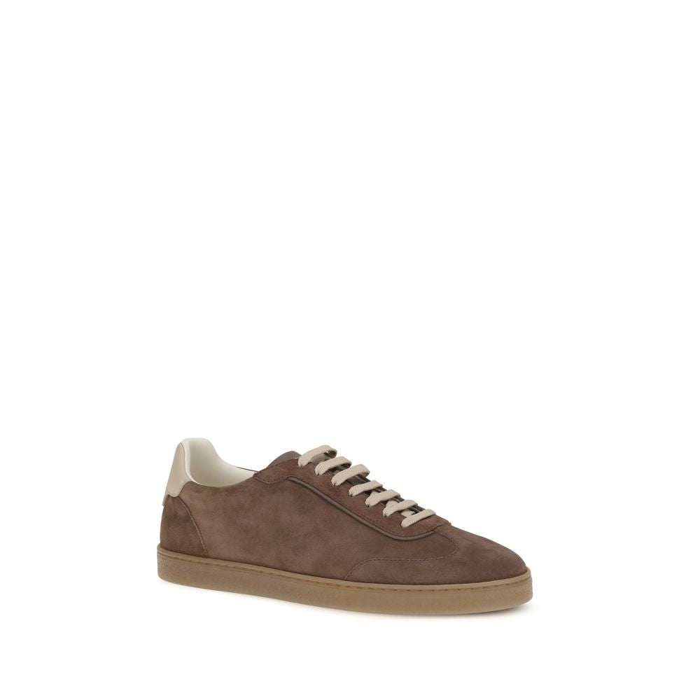 Brunello Cucinelli Beige Low Top Sneakers | Artisanal Luxury