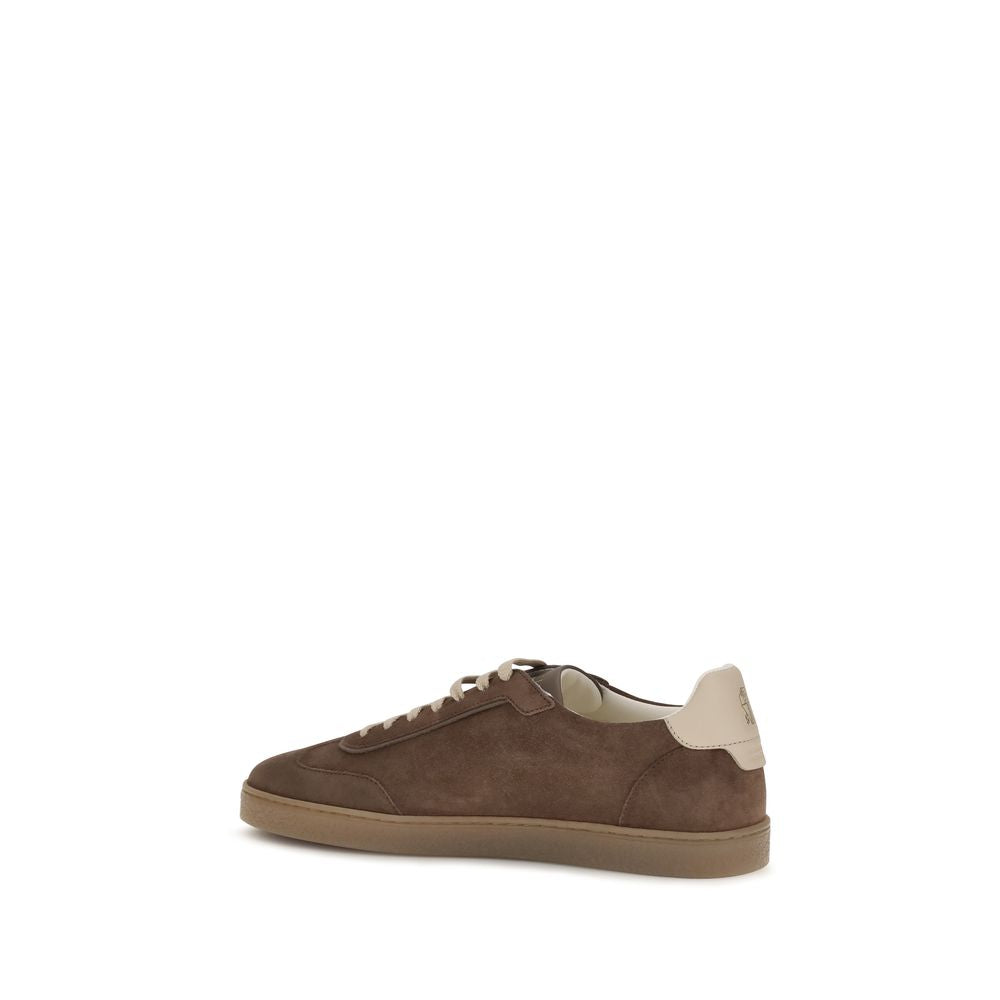Brunello Cucinelli Beige Low Top Sneakers | Artisanal Luxury