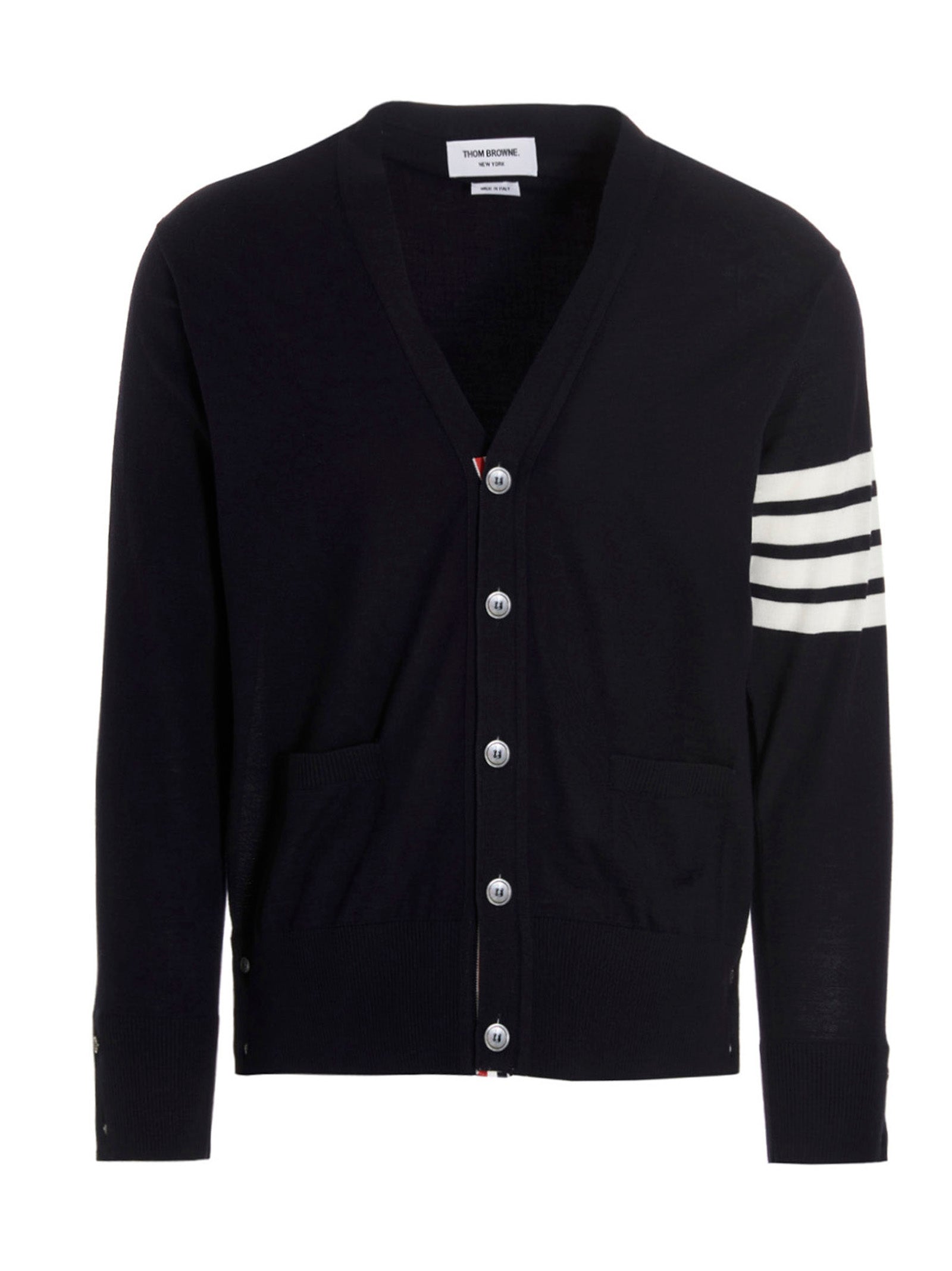 Thom Browne Blue Merino Wool Cardigan