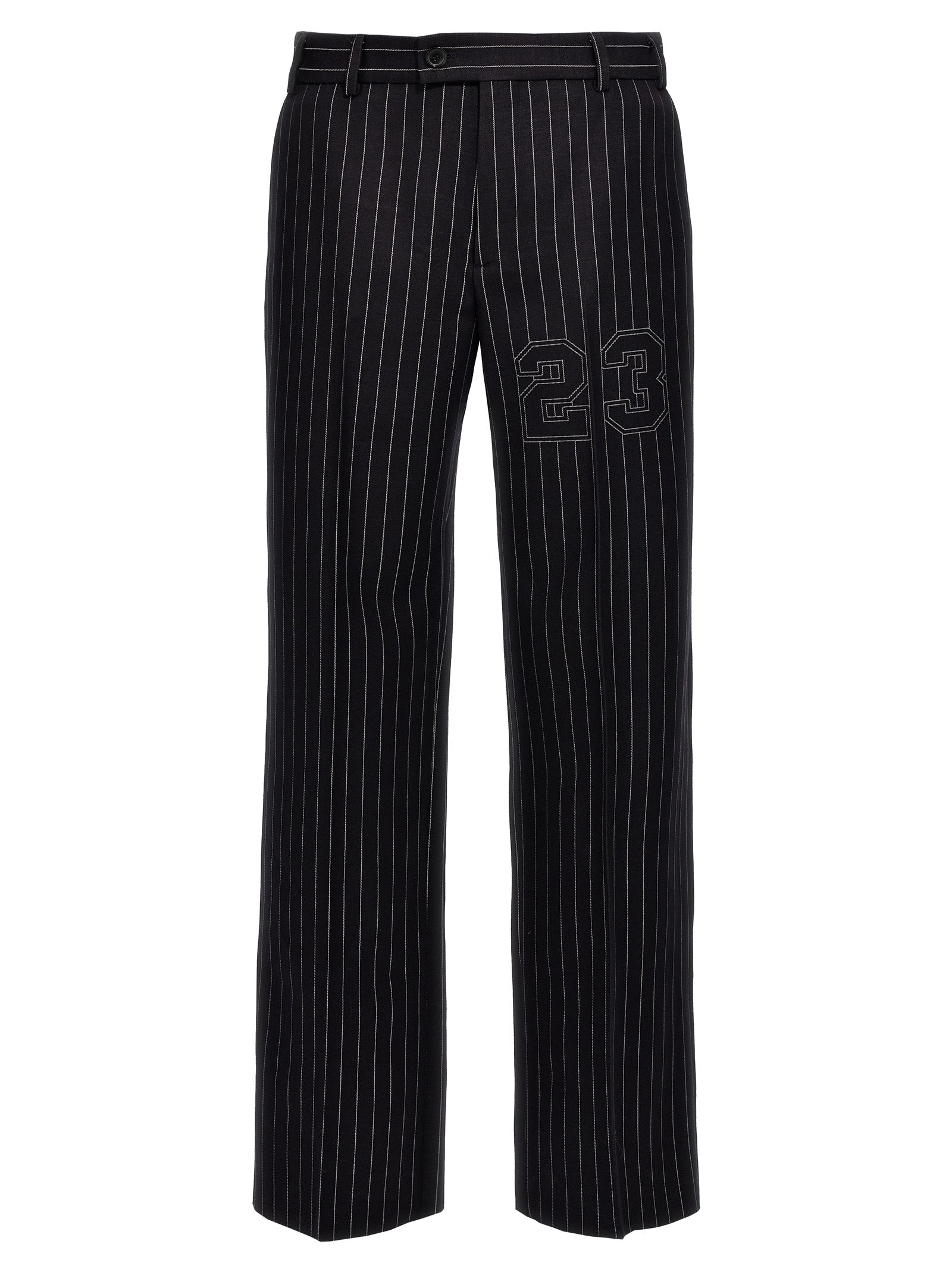 Off-White Blue Wool Dress Pants