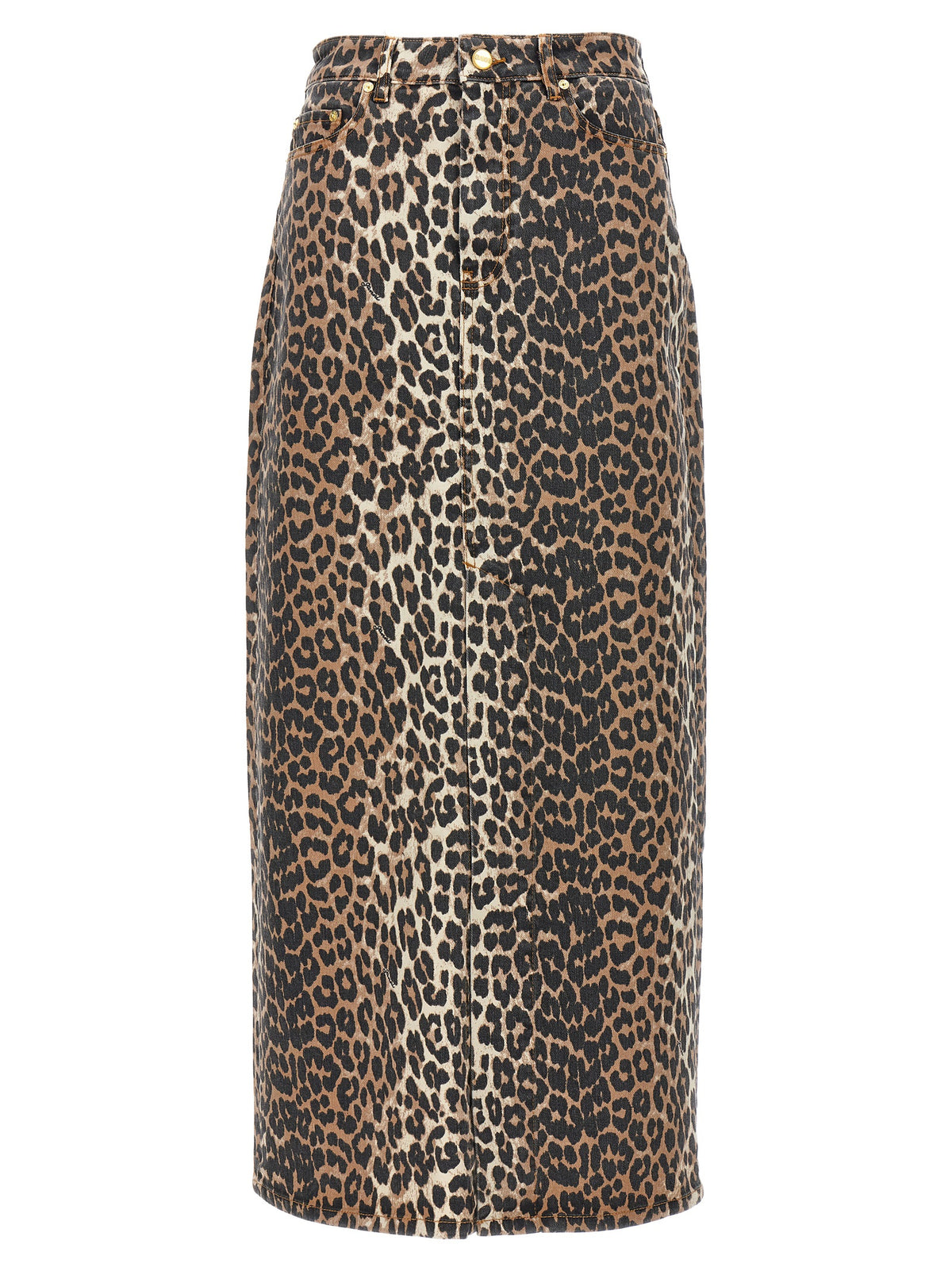 Ganni Brown Organic Cotton Mini Skirt - Sustainable Luxury Fashion
