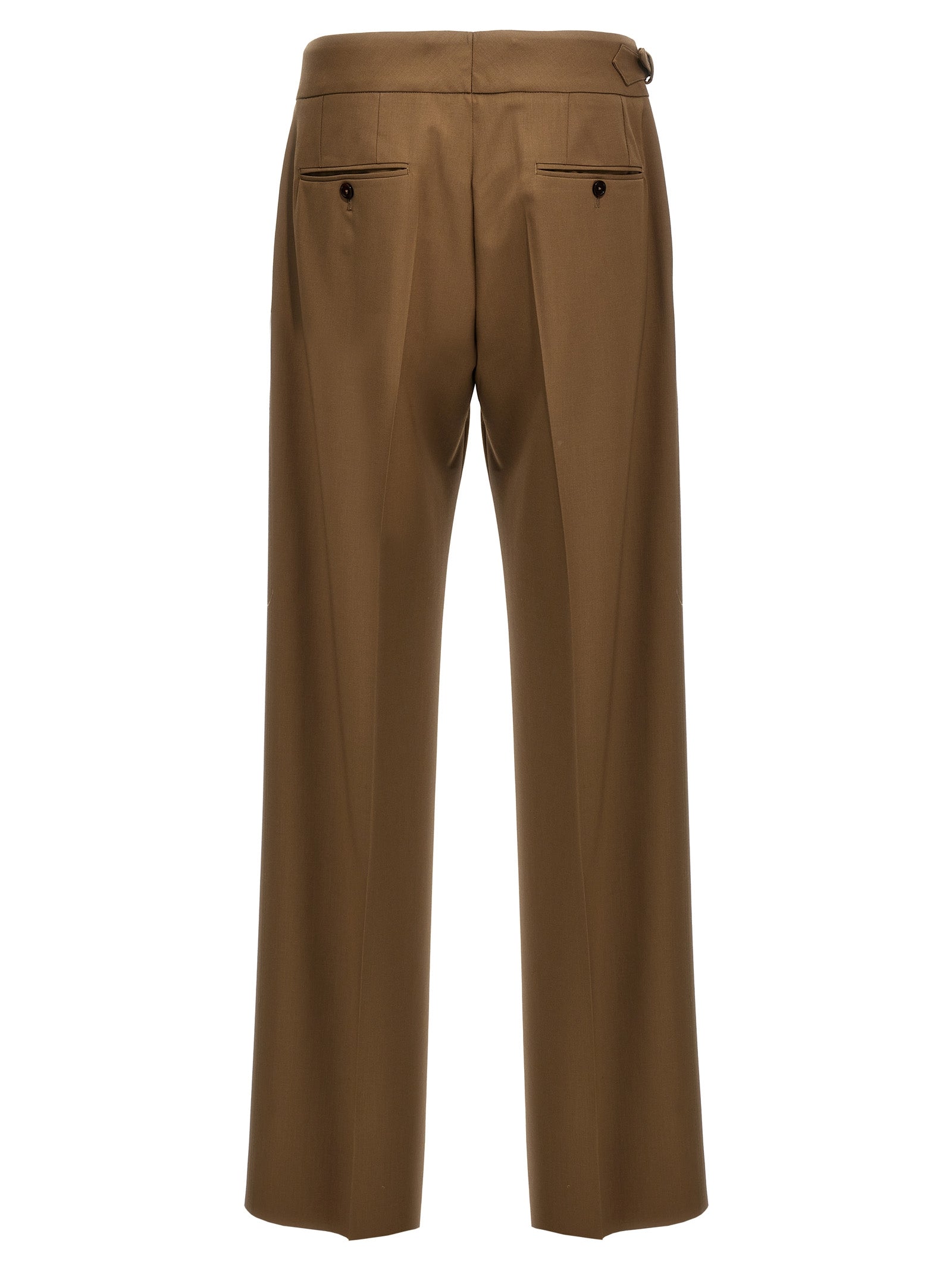 Dolce & Gabbana Brown Virgin Wool Dress Pants
